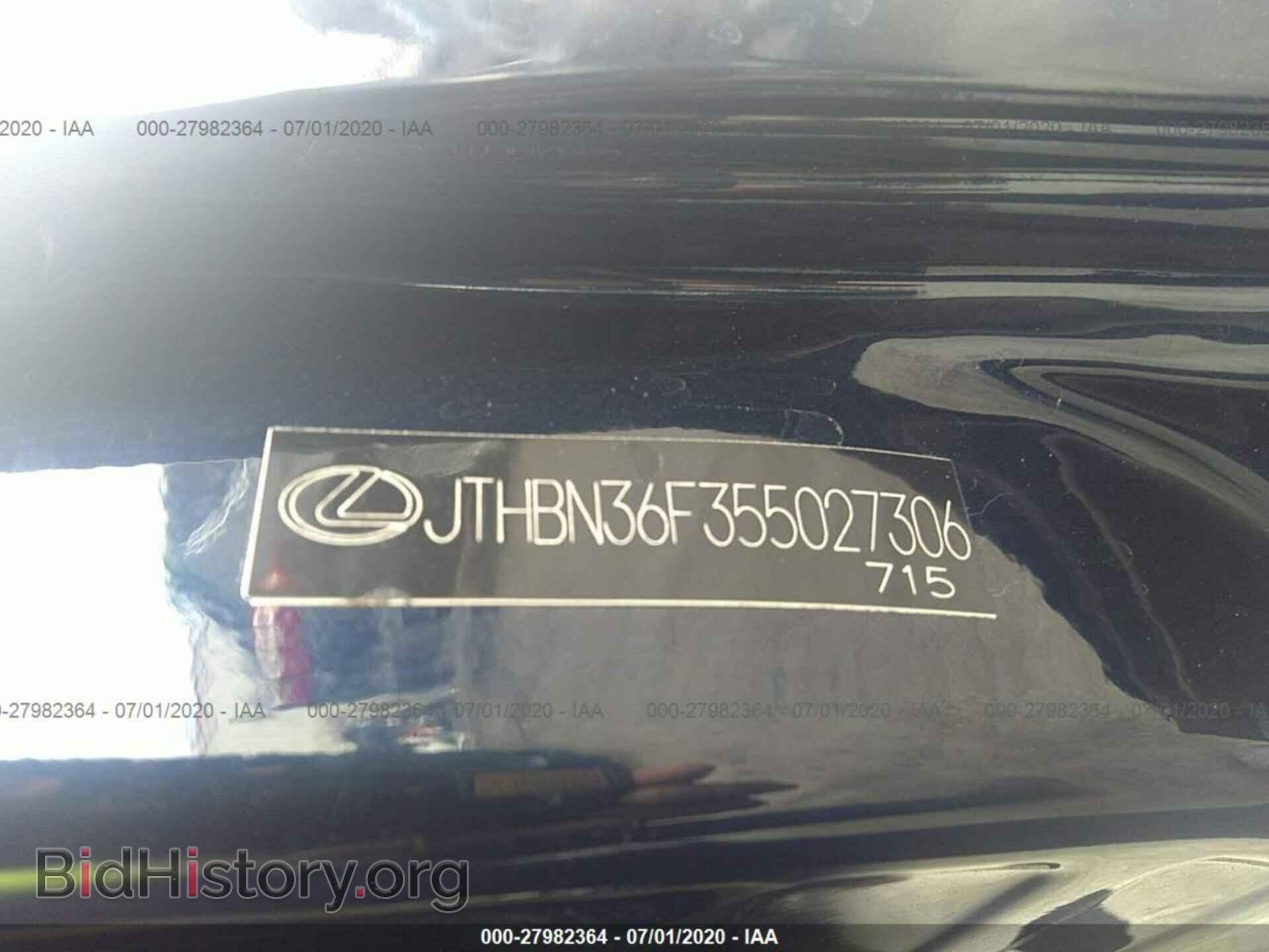 2005 LEXUS LS - VIN: JTHBN36F355027306 - Photo 9