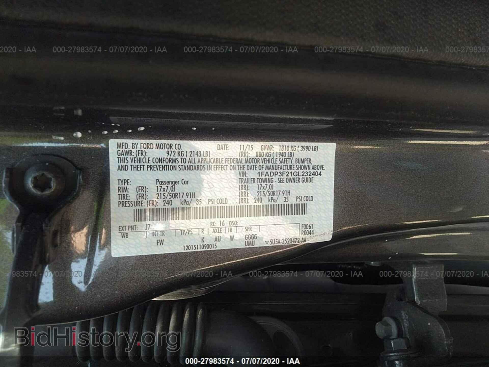 2016 FORD FOCUS - VIN: 1FADP3F21GL232404 - Photo 9