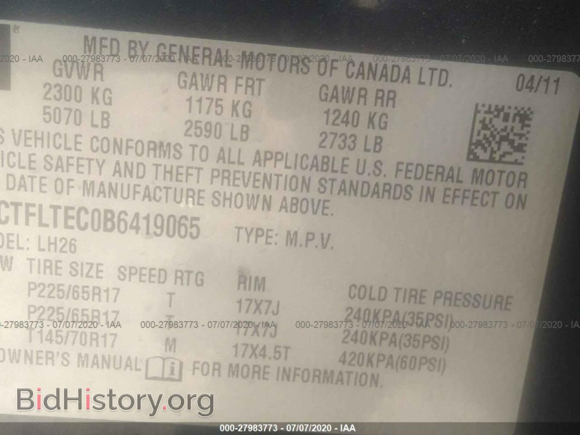 2011 GMC TERRAIN - VIN: 2CTFLTEC0B6419065 - Фото 9