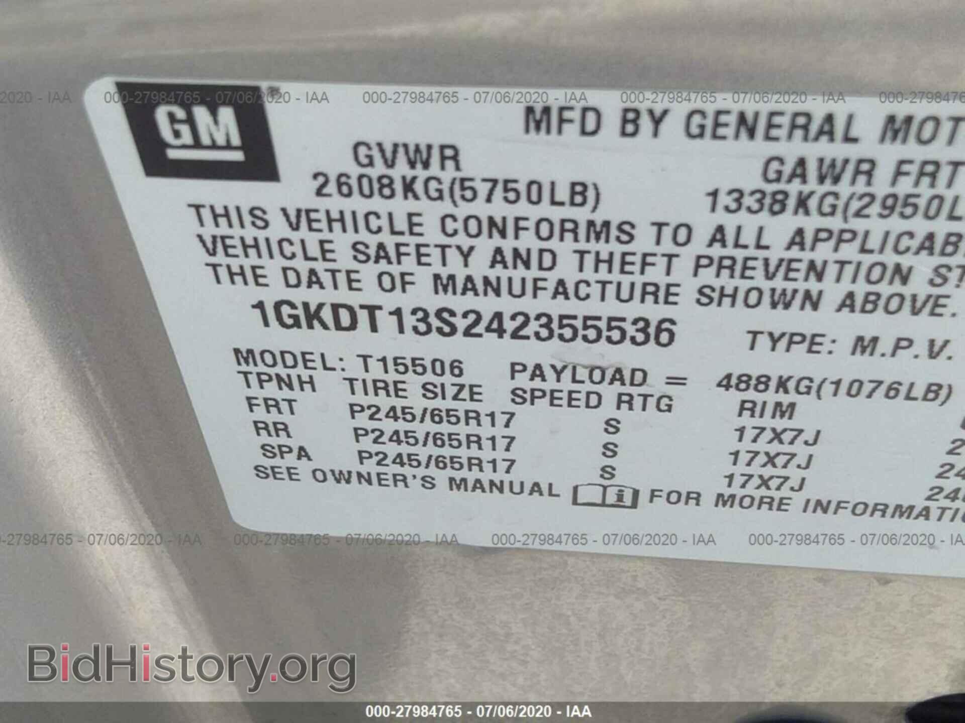 2004 GMC ENVOY - VIN: 1GKDT13S242355536 - Фото 9