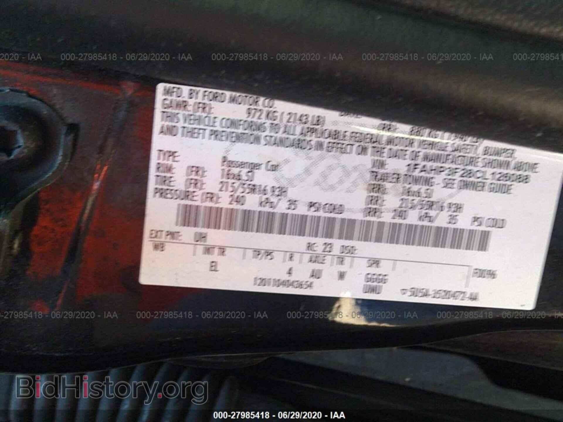 2012 FORD FOCUS - VIN: 1FAHP3F28CL126088 - Фото 9