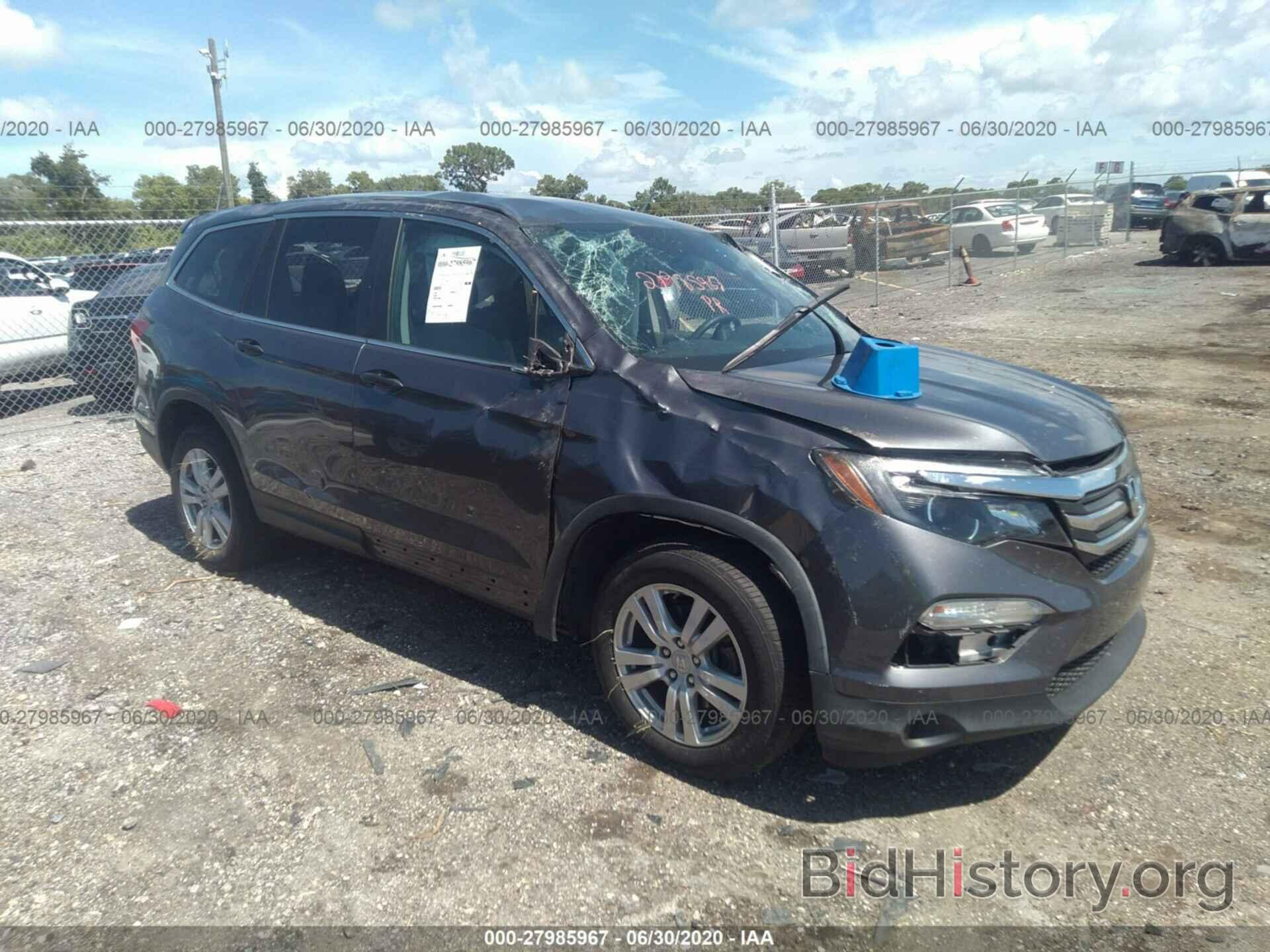 Photo 5FNYF5H12GB025117 - HONDA PILOT 2016