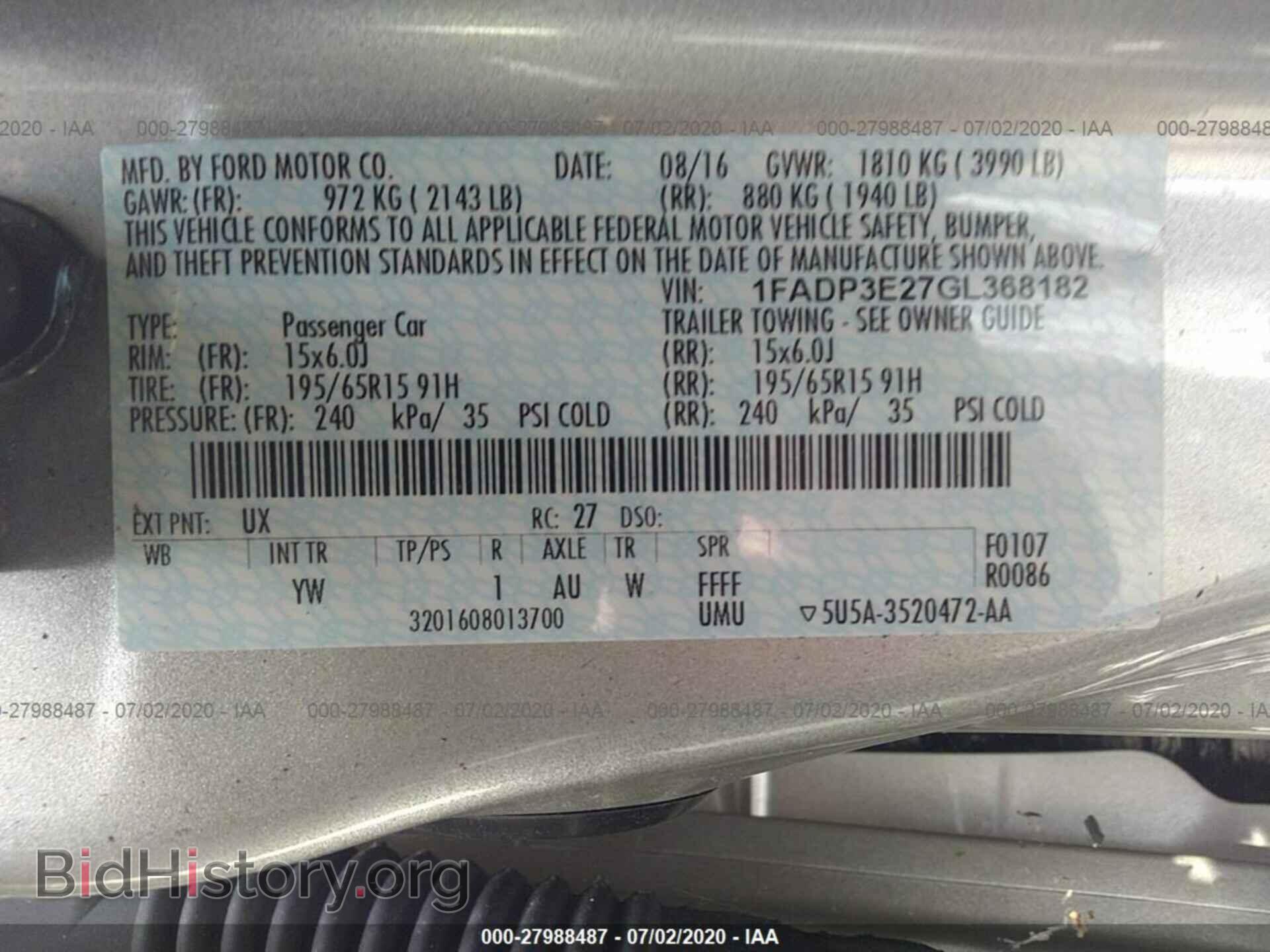 2016 FORD FOCUS - VIN: 1FADP3E27GL368182 - Photo 9