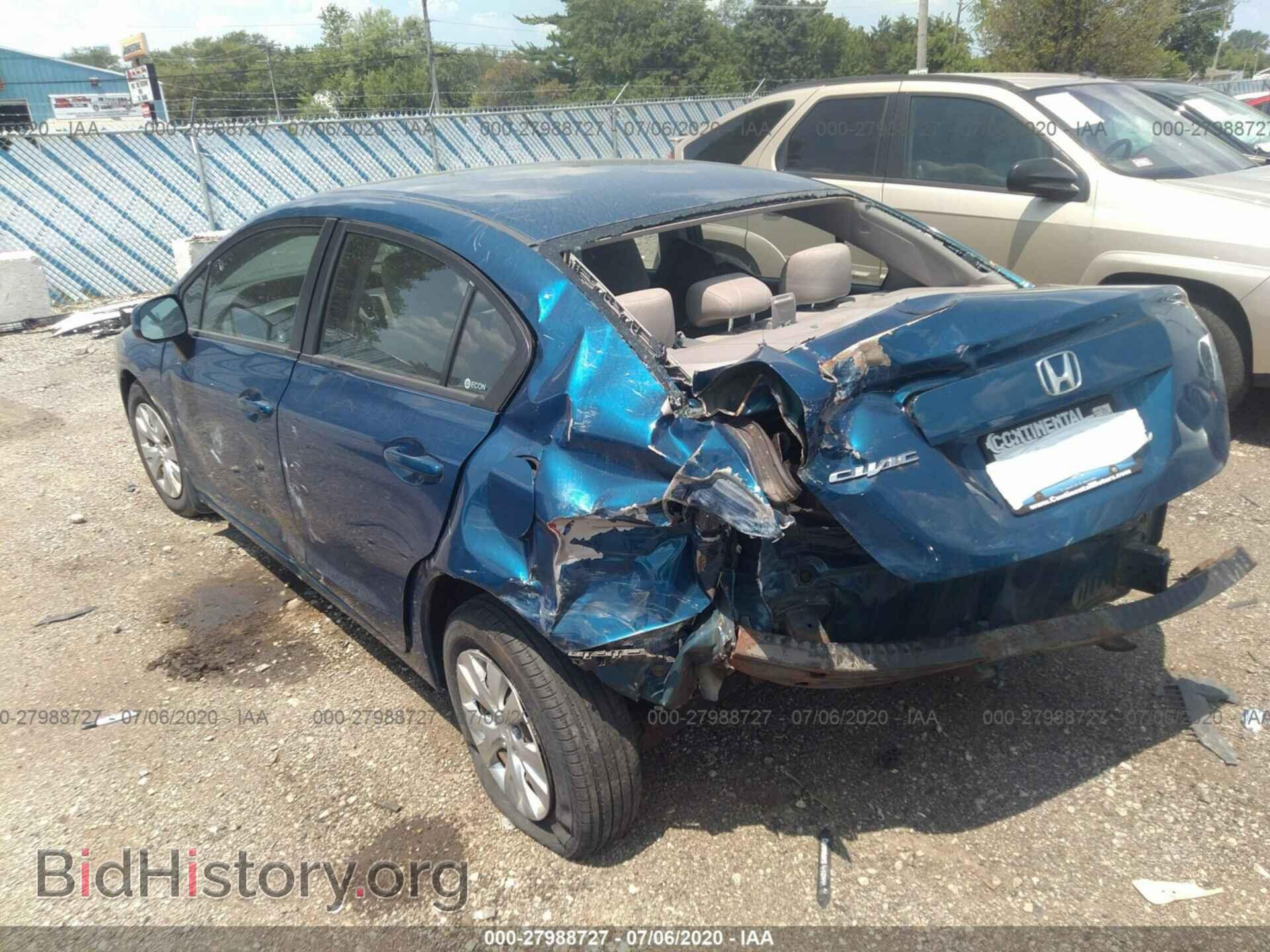 2012 HONDA CIVIC - VIN: 19XFB2F57CE050344 - Фото 3