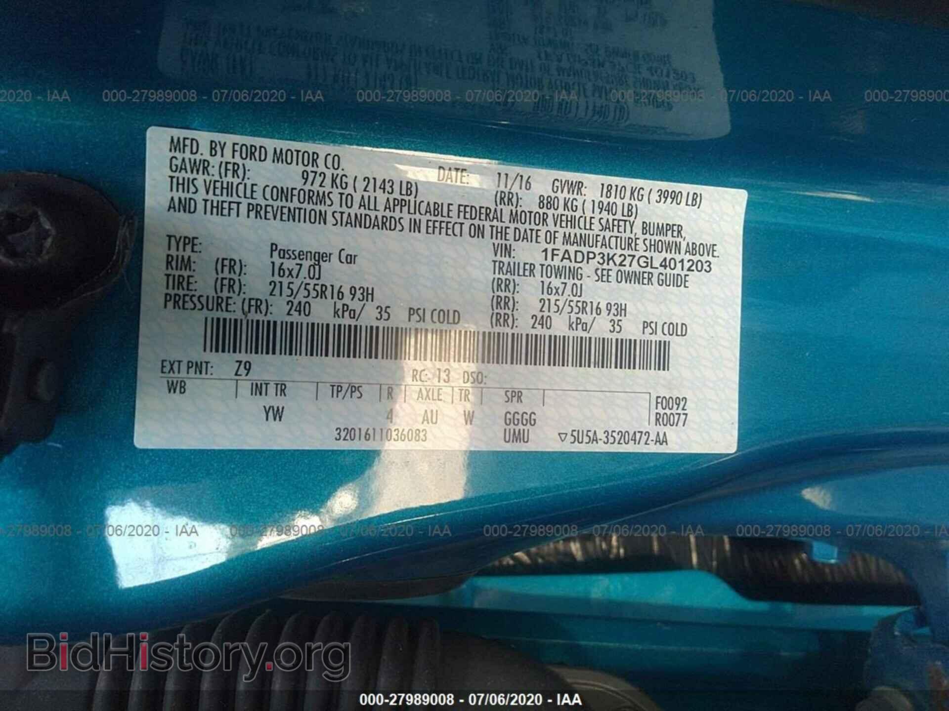 2016 FORD FOCUS - VIN: 1FADP3K27GL401203 - Photo 9