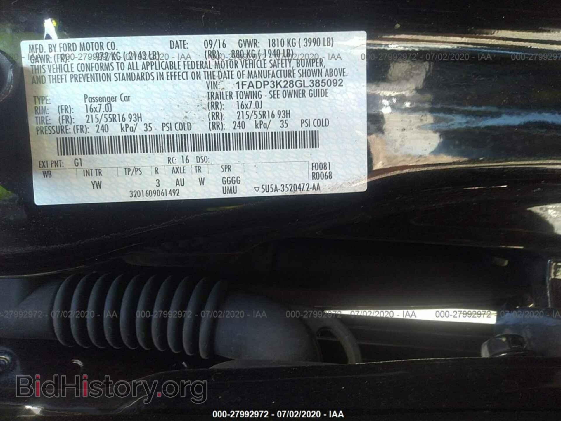 2016 FORD FOCUS - VIN: 1FADP3K28GL385092 - Photo 9