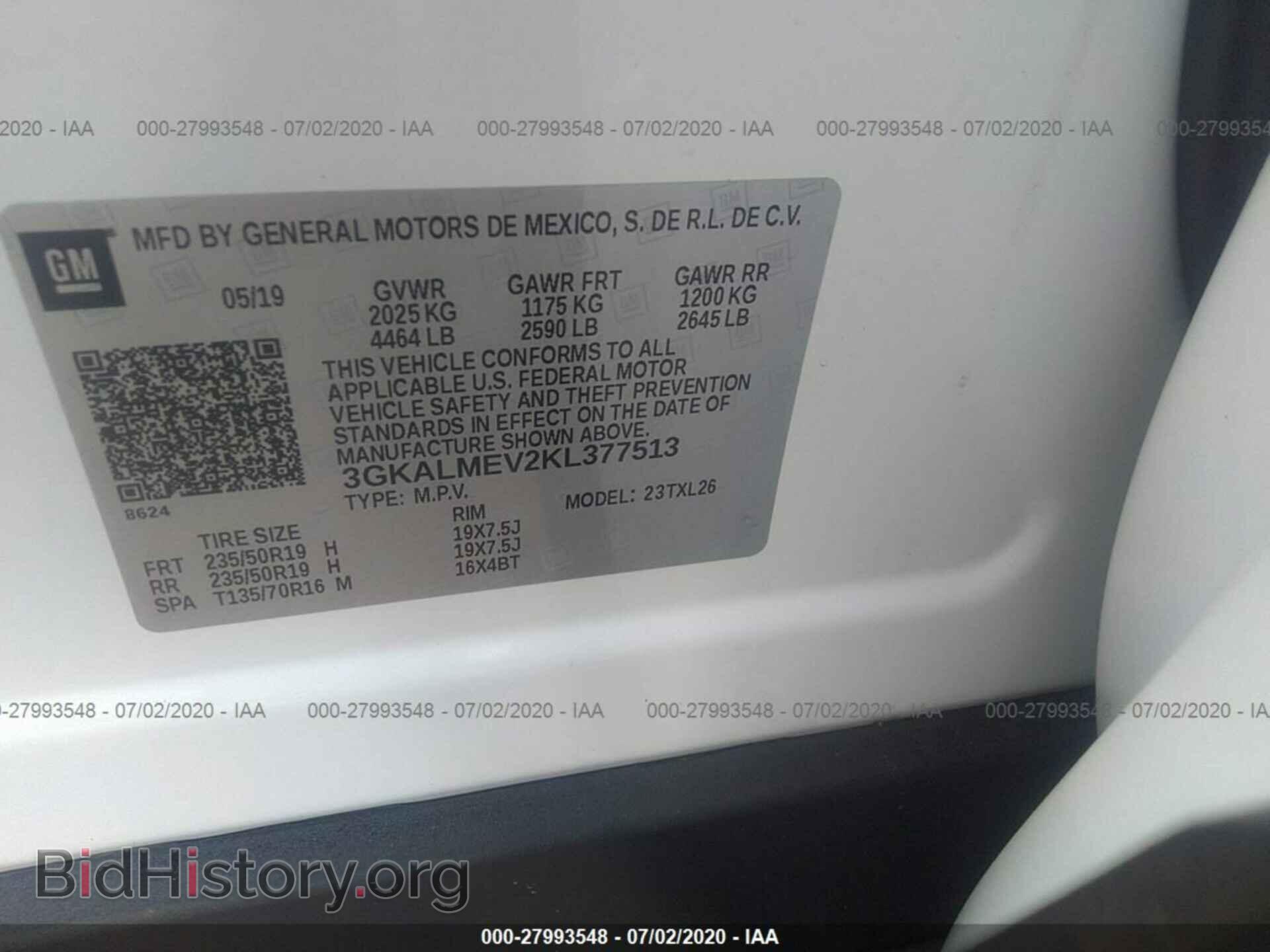 2019 GMC TERRAIN - VIN: 3GKALMEV2KL377513 - Фото 9