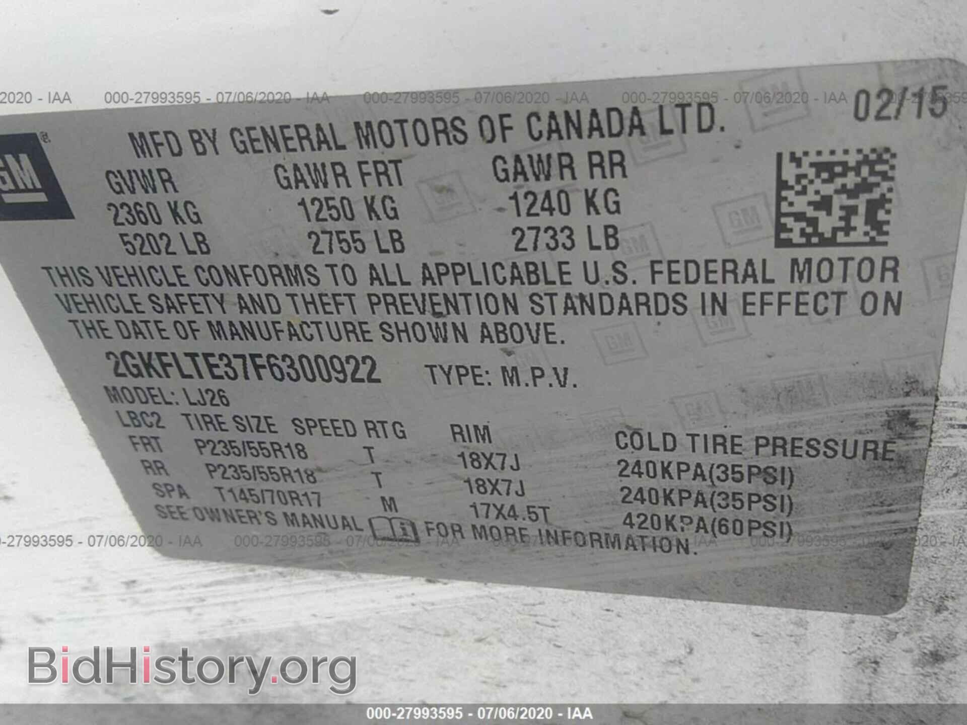 2015 GMC TERRAIN - VIN: 2GKFLTE37F6300922 - Photo 9