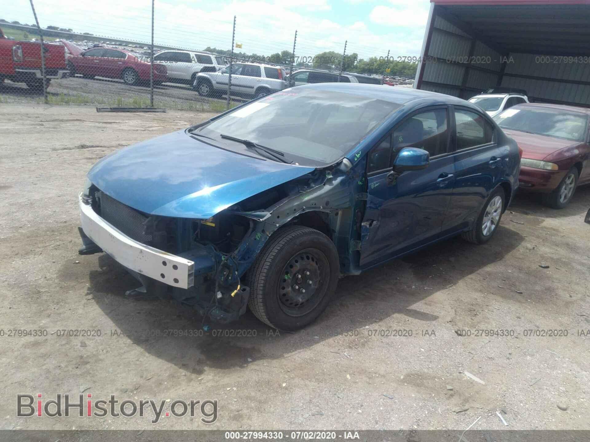 2012 HONDA CIVIC SDN - VIN: 2HGFB2F52CH534511 - Фото 2
