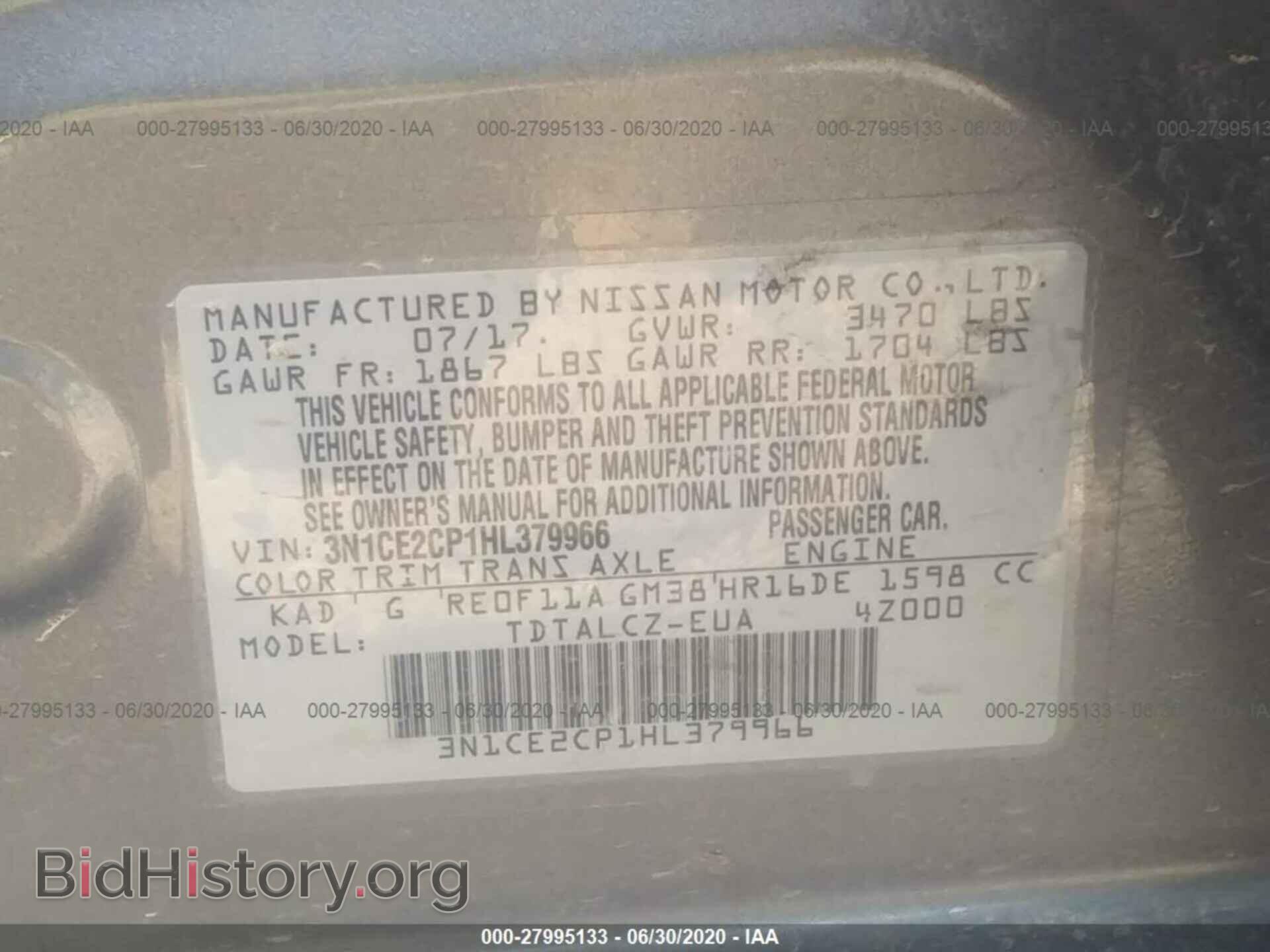 2017 NISSAN VERSA NOTE - VIN: 3N1CE2CP1HL379966 - Photo 9