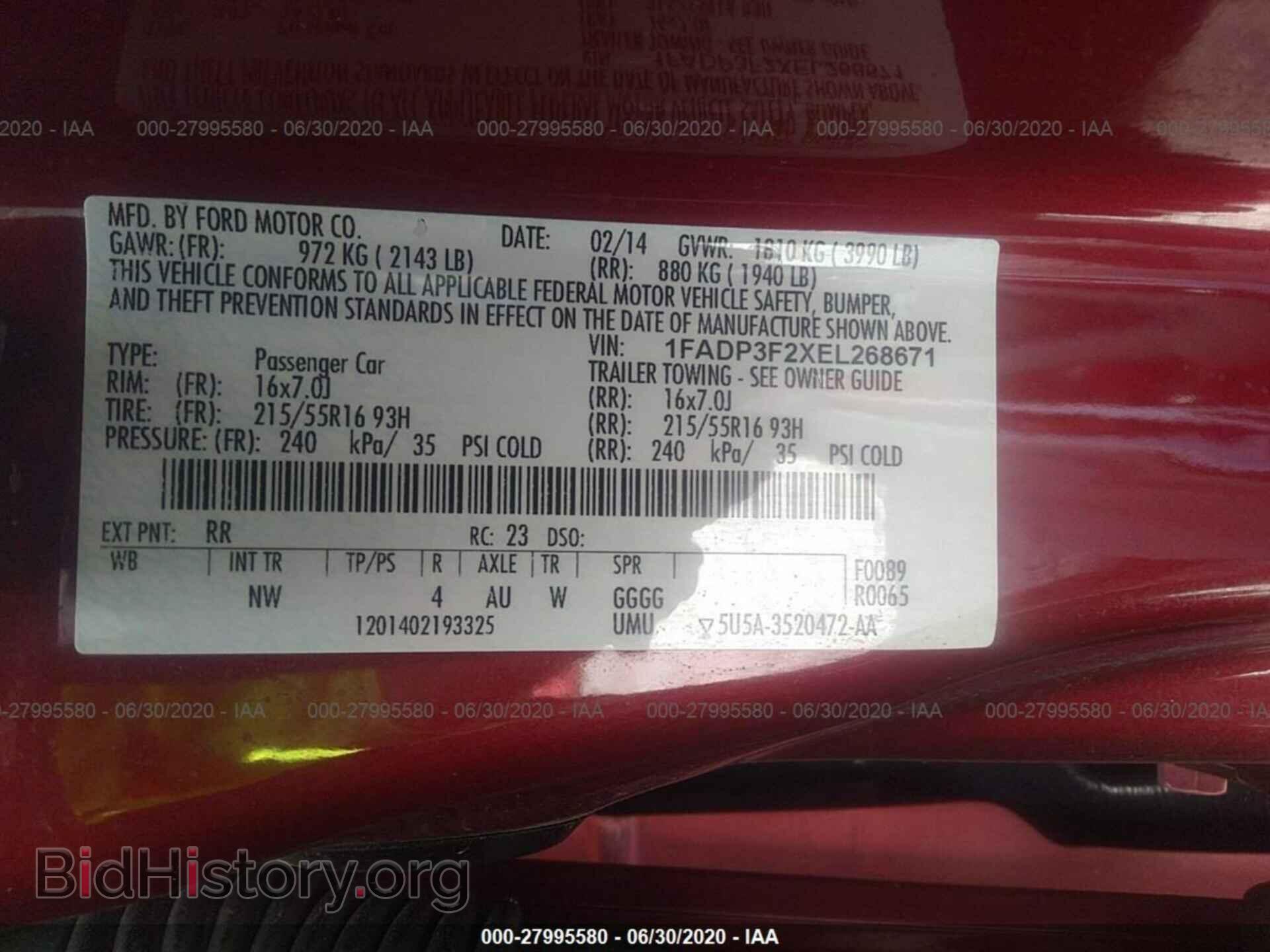 2014 FORD FOCUS - VIN: 1FADP3F2XEL268671 - Photo 9