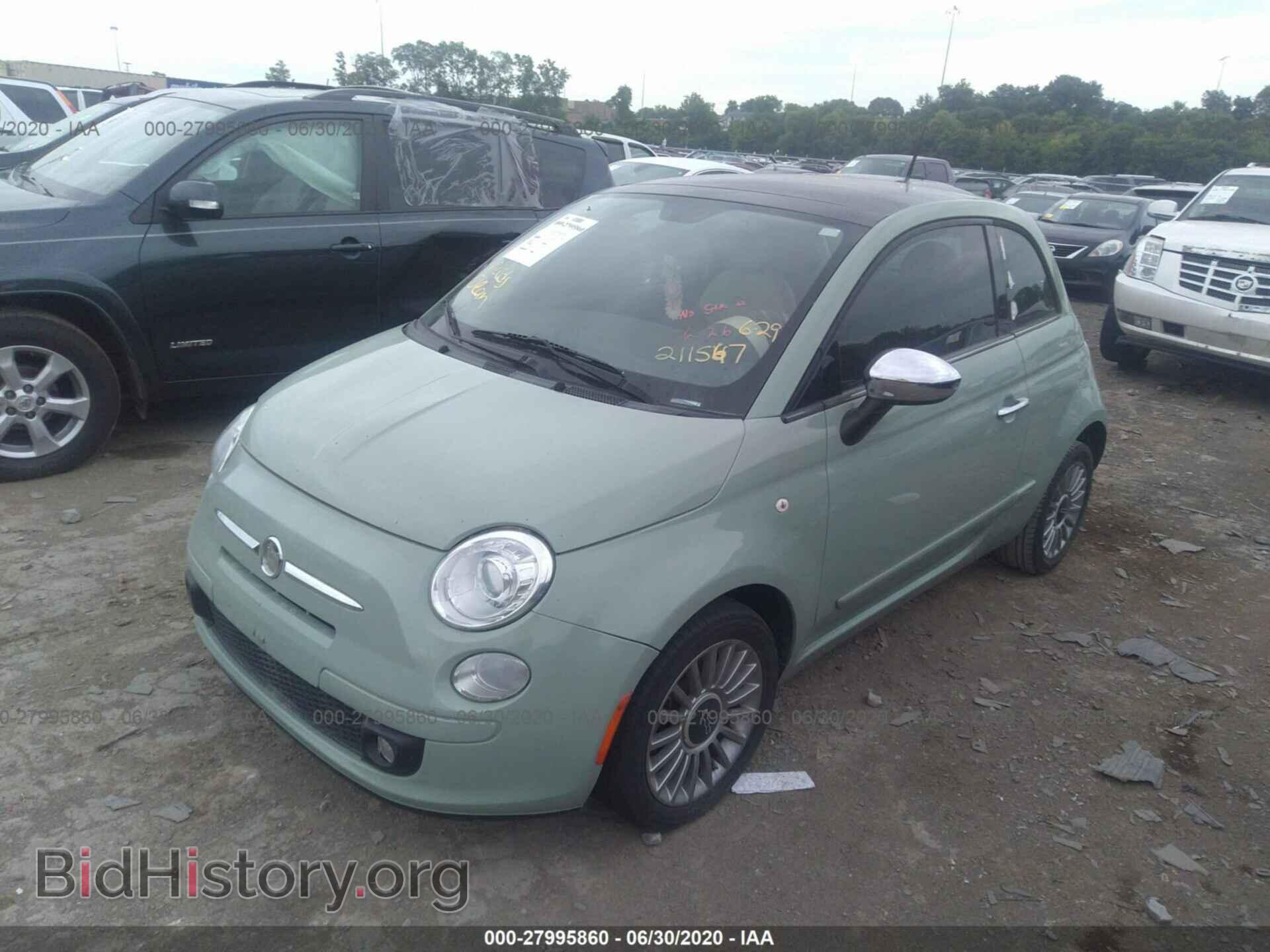2012 FIAT 500 - VIN: 3C3CFFCR3CT211567 - Фото 2