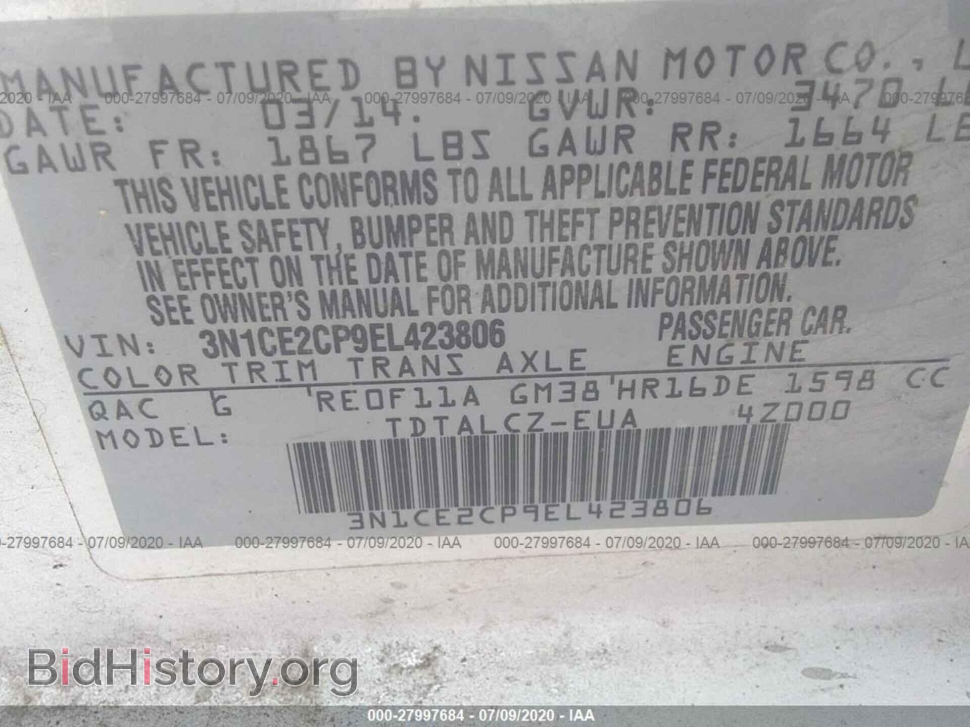2014 NISSAN VERSA NOTE - VIN: 3N1CE2CP9EL423806 - Photo 9