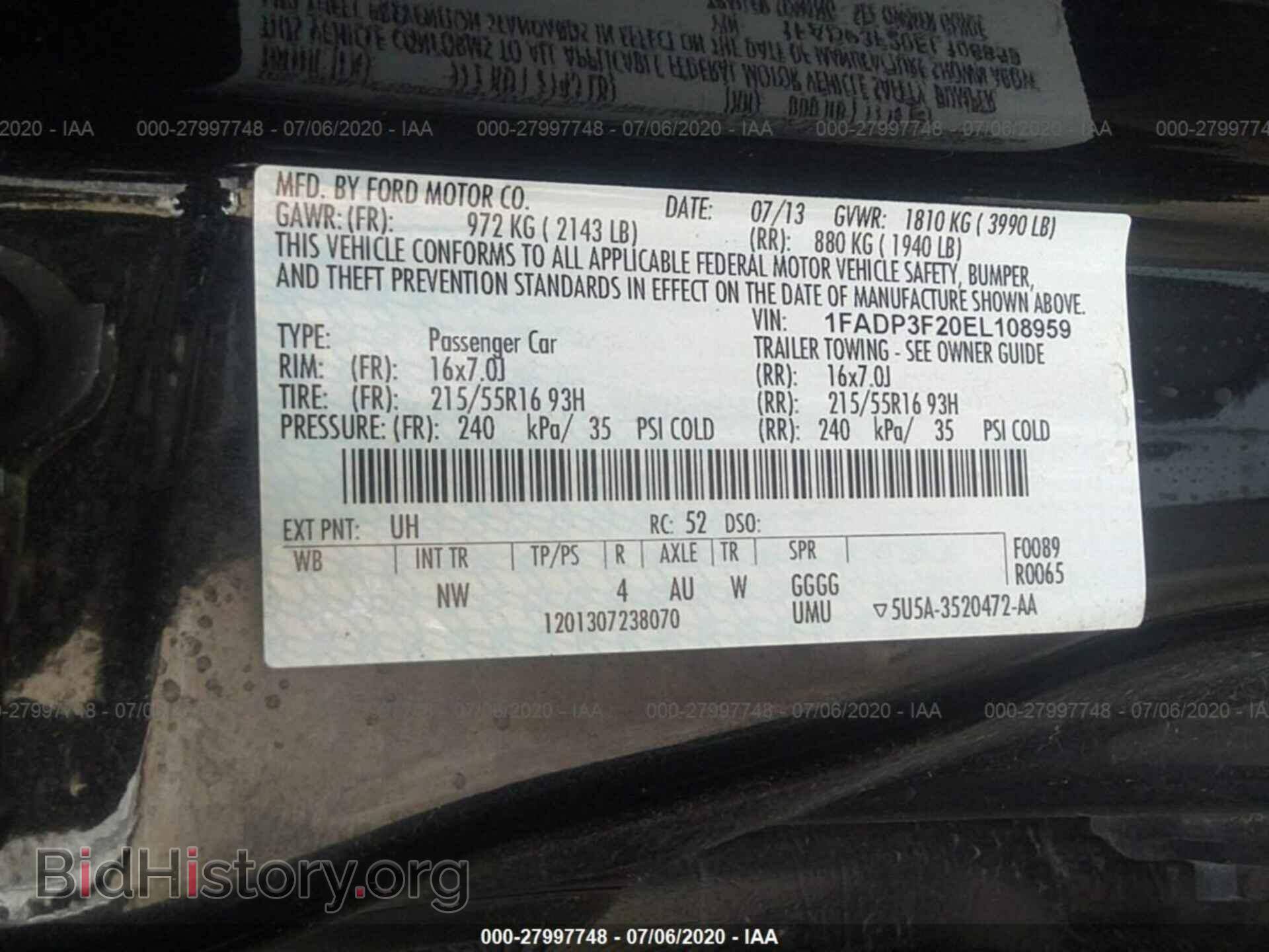 2014 FORD FOCUS - VIN: 1FADP3F20EL108959 - Photo 9