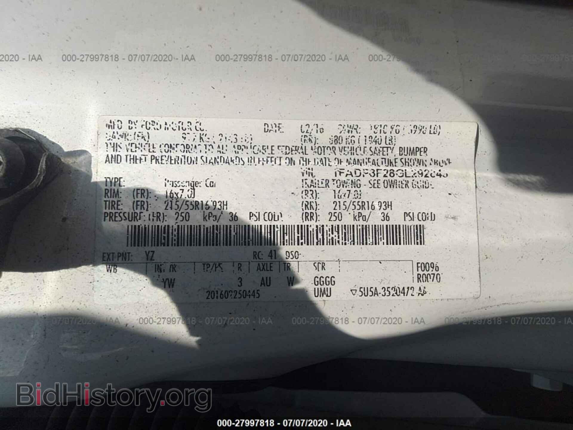 2016 FORD FOCUS - VIN: 1FADP3F28GL292843 - Photo 9