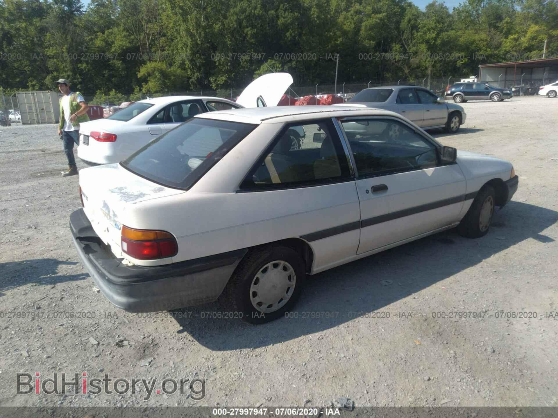 1991 FORD ESCORT - VIN: 1FAPP11J8MW376560 - Фото 4