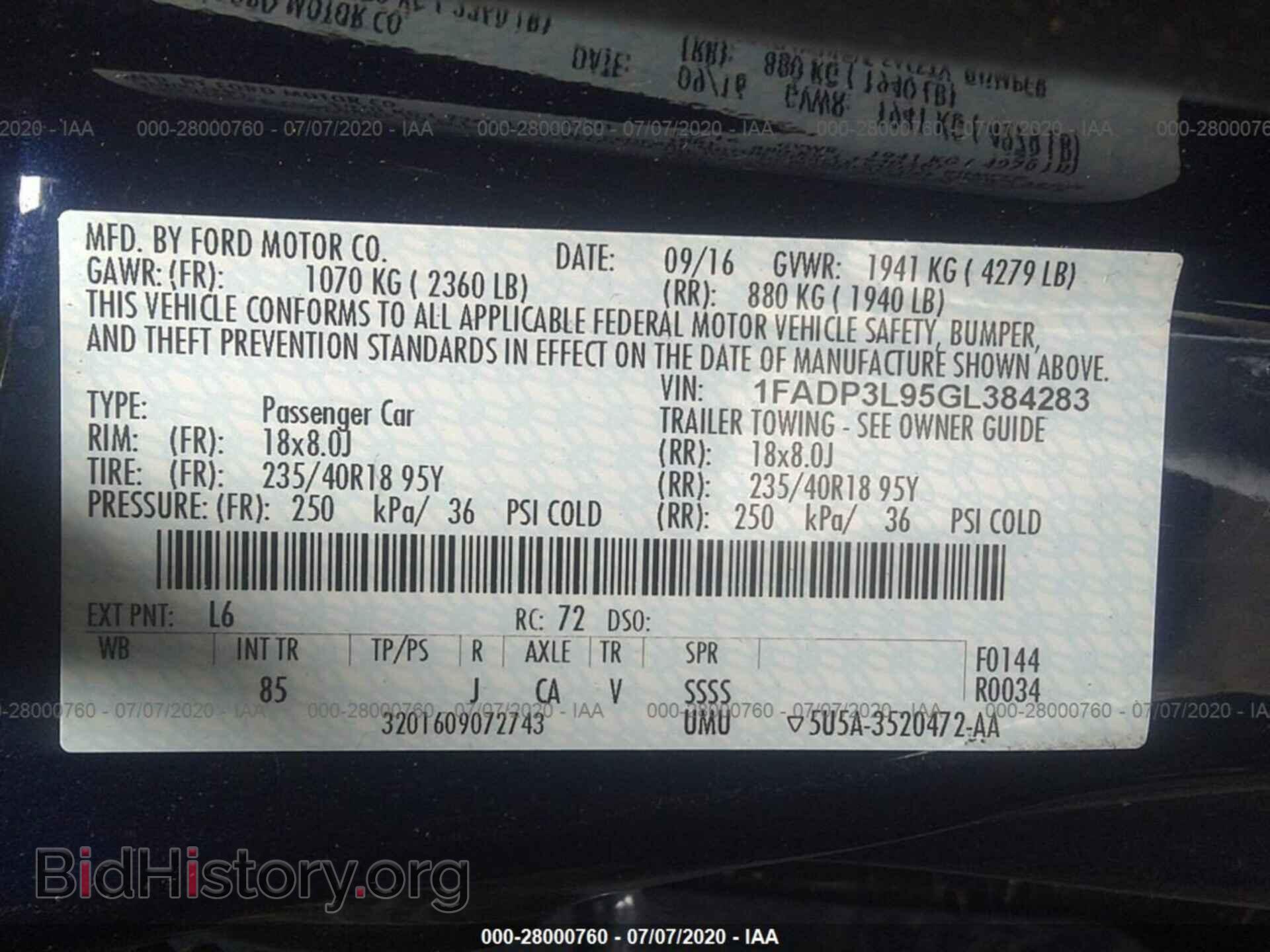 2016 FORD FOCUS - VIN: 1FADP3L95GL384283 - Photo 9