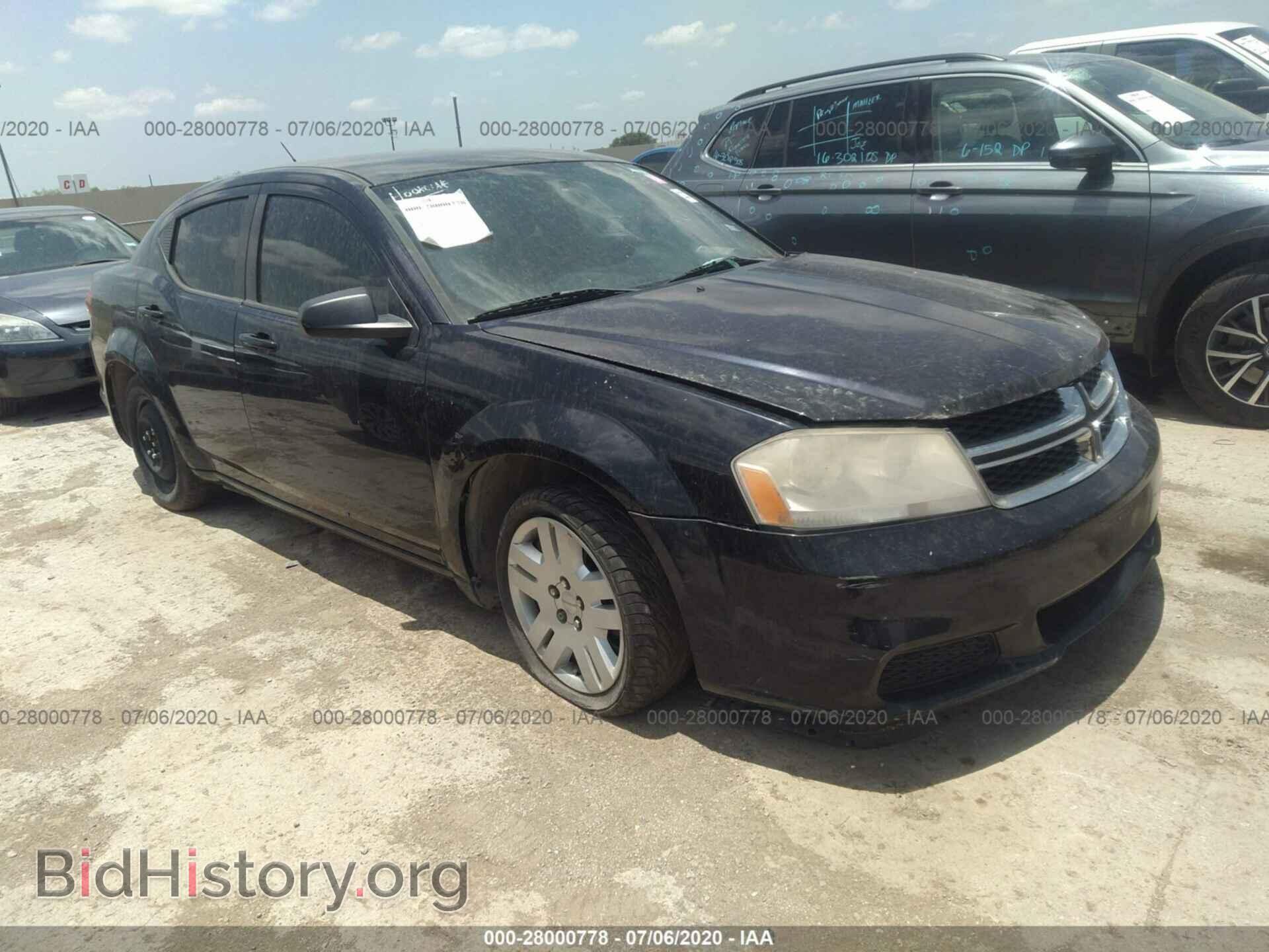 Photo 1C3CDZAB2CN311320 - DODGE AVENGER 2012