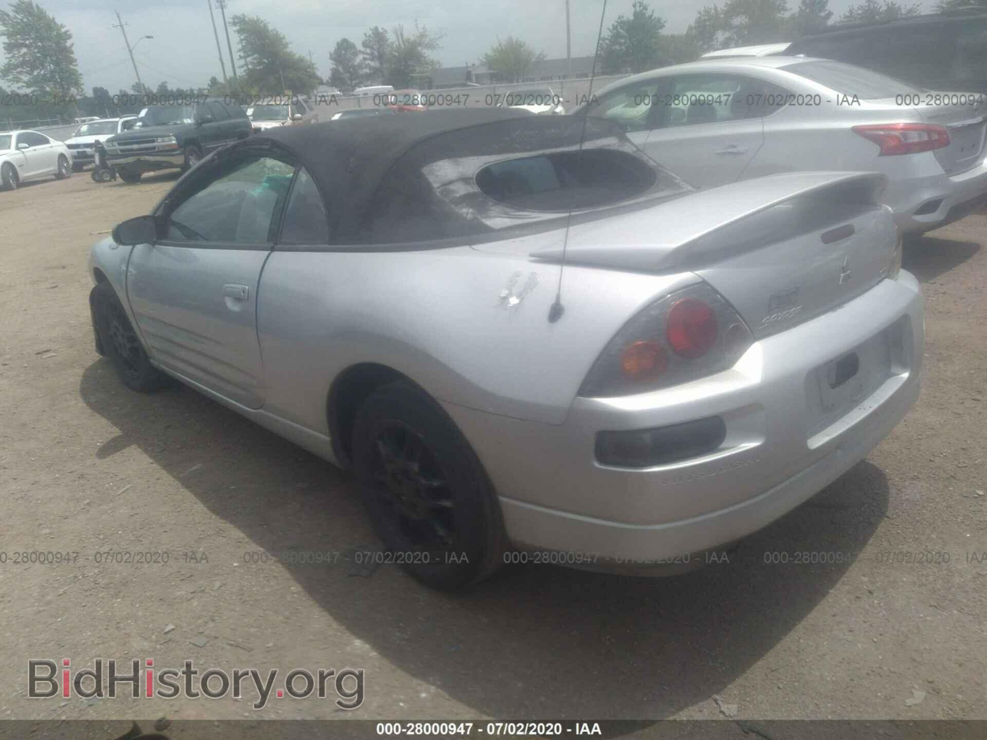 2003 MITSUBISHI ECLIPSE - VIN: 4A3AE45G63E155868 - Фото 3