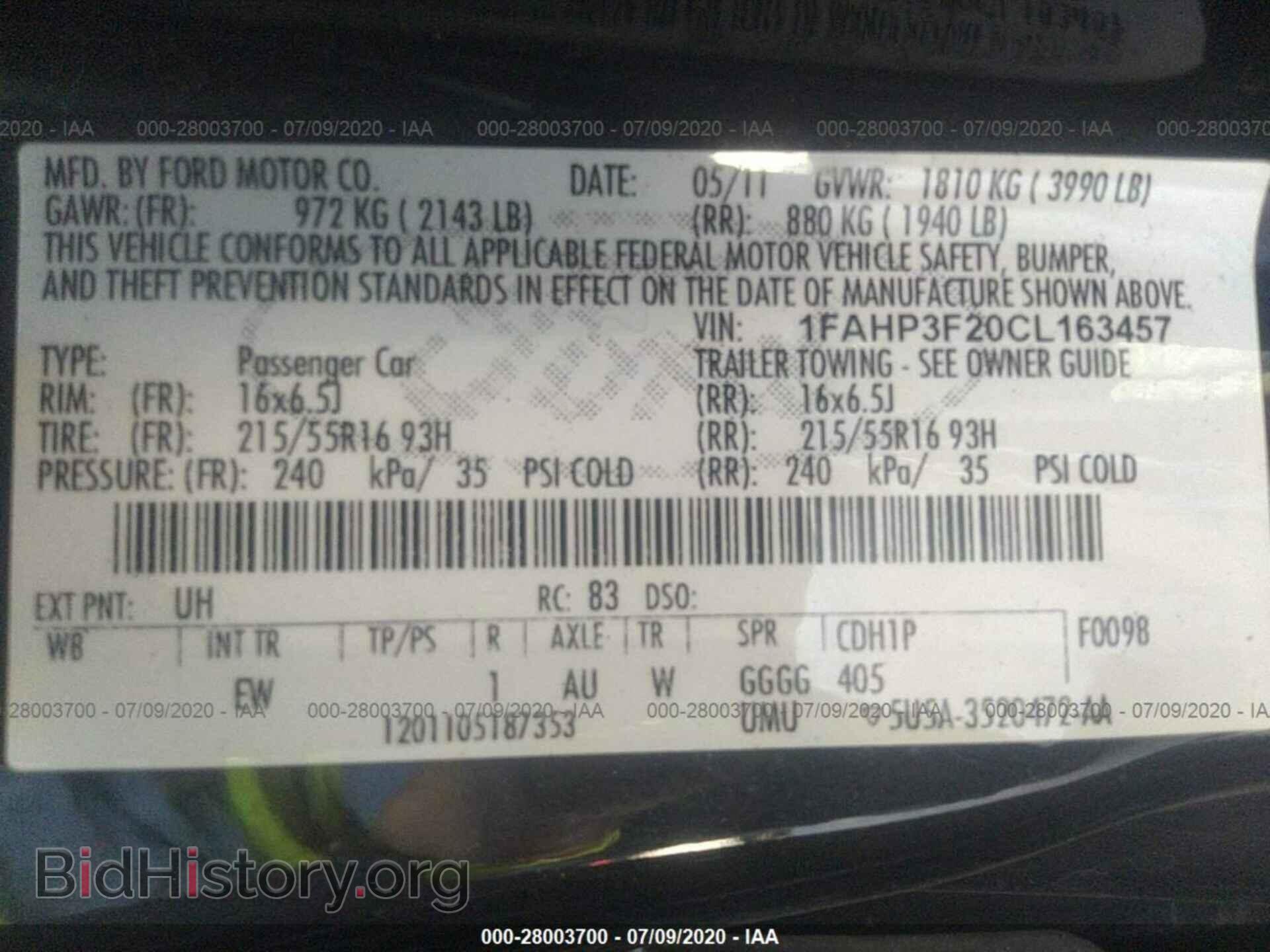 2012 FORD FOCUS - VIN: 1FAHP3F20CL163457 - Photo 9