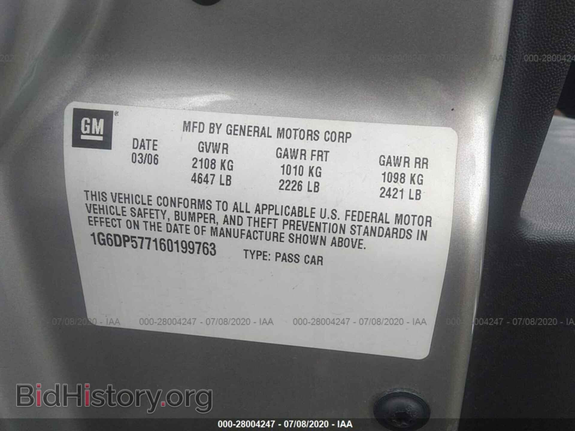 2006 CADILLAC CTS - VIN: 1G6DP577160199763 - Фото 9