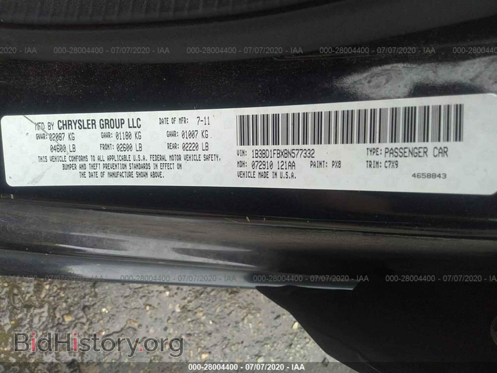 2011 DODGE AVENGER - VIN: 1B3BD1FBXBN577332 - Photo 9