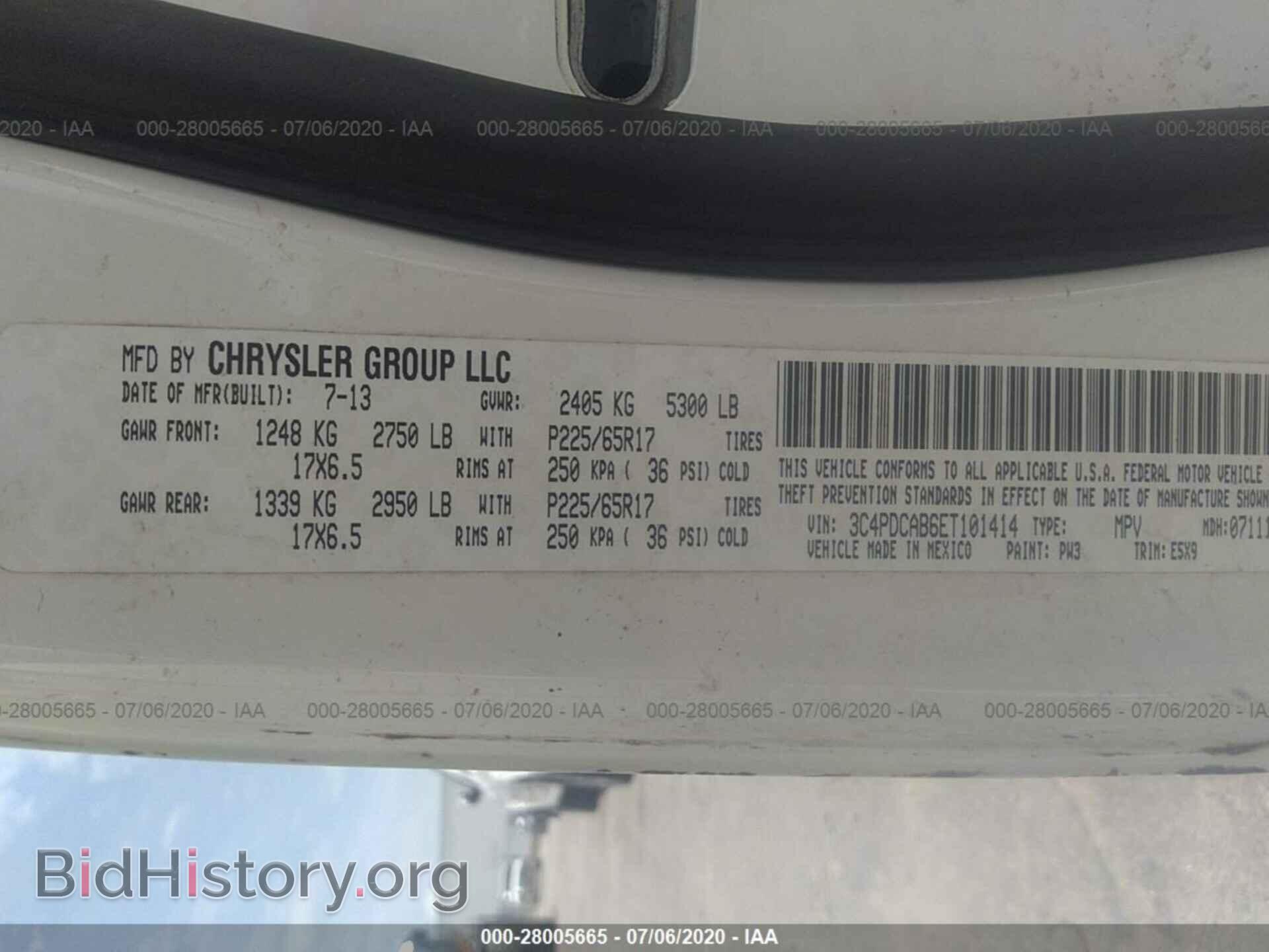 2014 DODGE JOURNEY - VIN: 3C4PDCAB6ET101414 - Фото 9