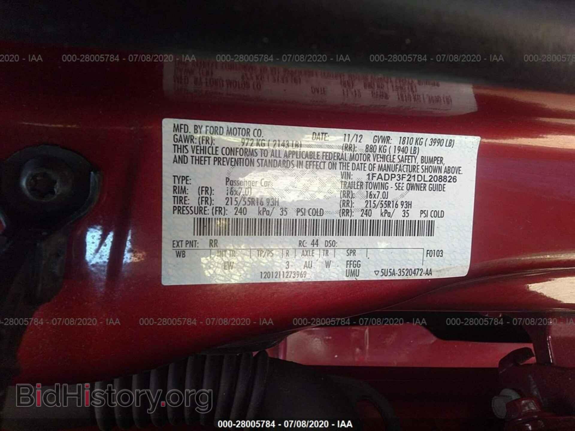 2013 FORD FOCUS - VIN: 1FADP3F21DL208826 - Photo 9
