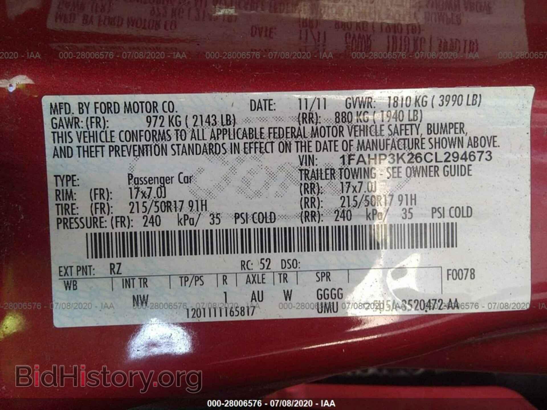 2012 FORD FOCUS - VIN: 1FAHP3K26CL294673 - Photo 9