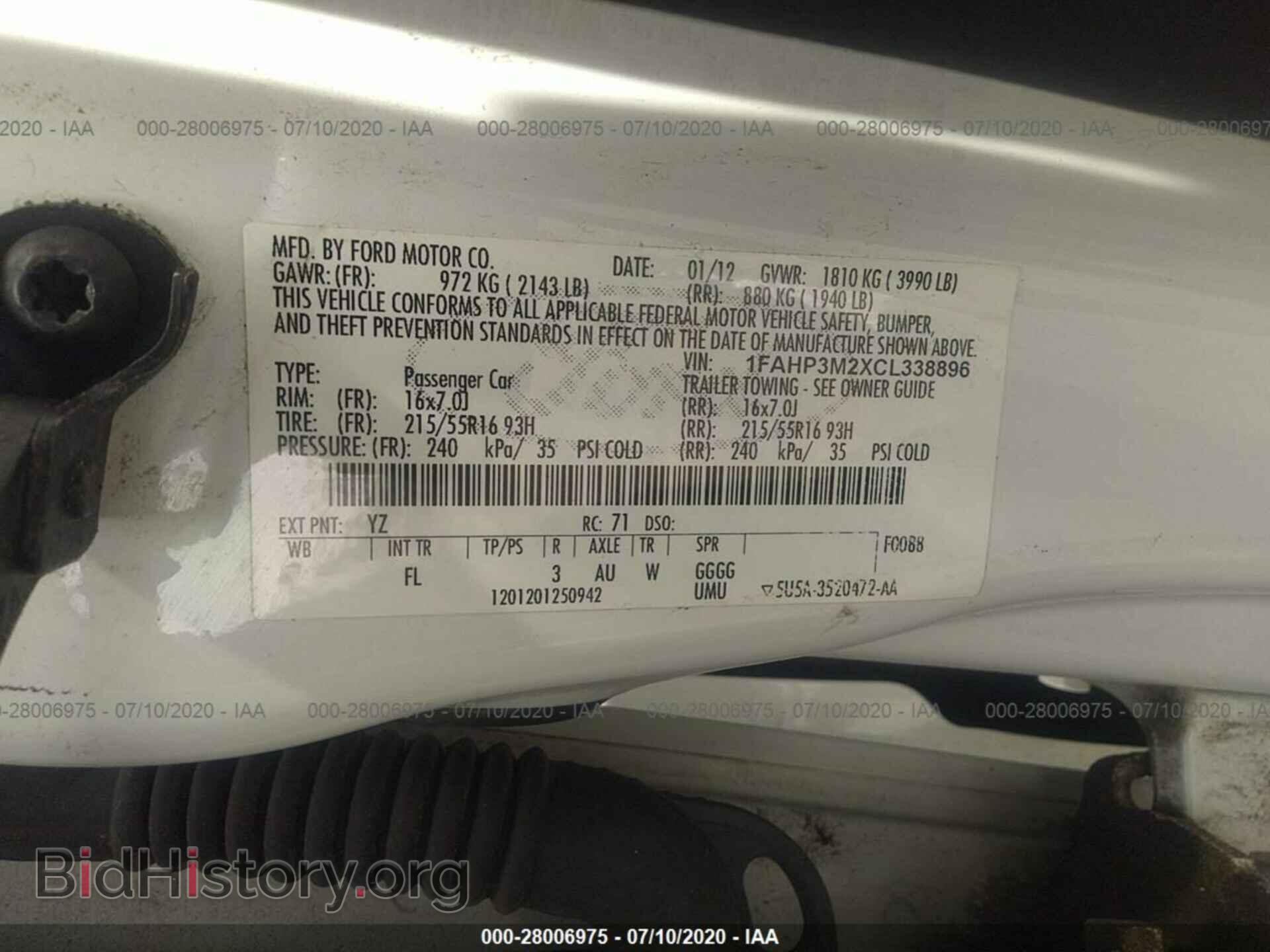 2012 FORD FOCUS - VIN: 1FAHP3M2XCL338896 - Photo 9