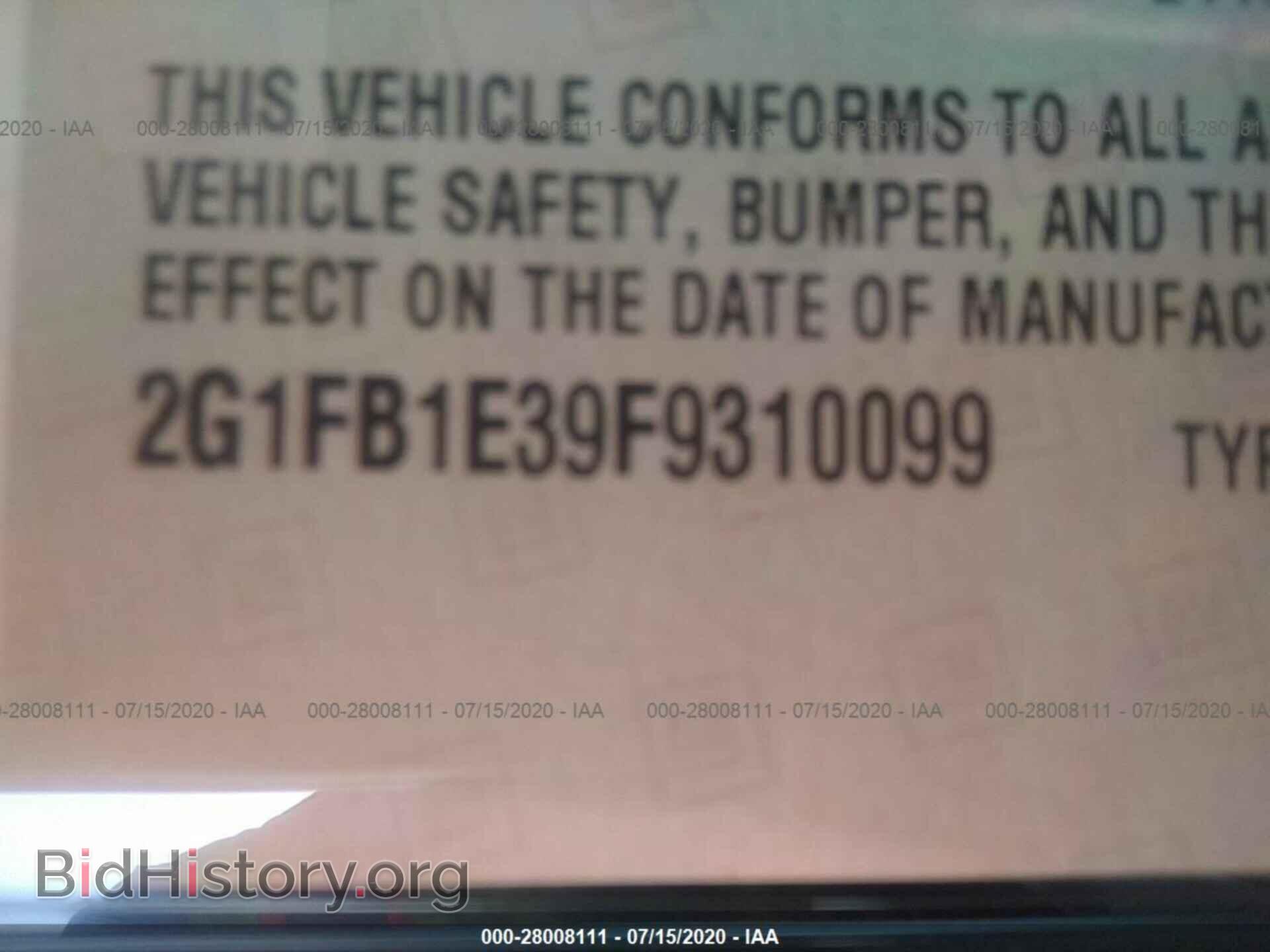 2015 CHEVROLET CAMARO - VIN: 2G1FB1E39F9310099 - Фото 9