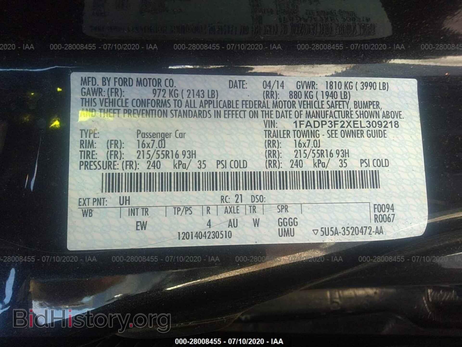 2014 FORD FOCUS - VIN: 1FADP3F2XEL309218 - Photo 9