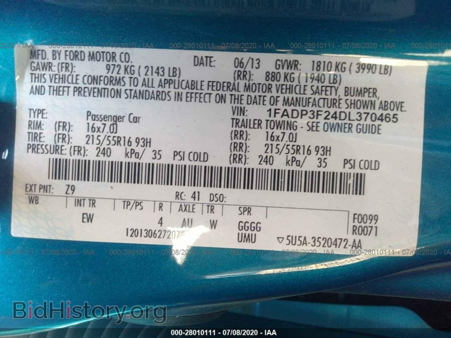 2013 FORD FOCUS - VIN: 1FADP3F24DL370465 - Photo 9