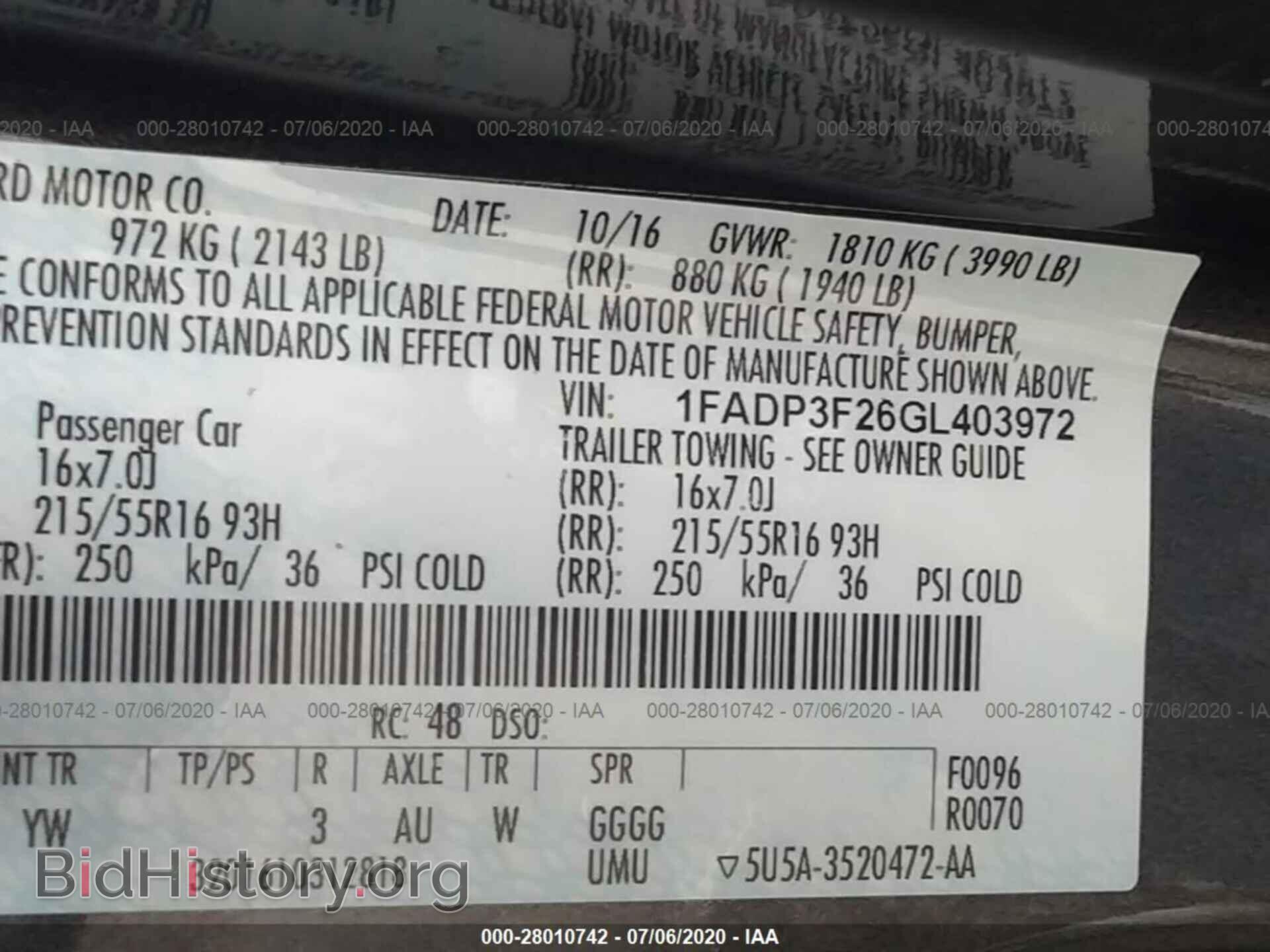 2016 FORD FOCUS - VIN: 1FADP3F26GL403972 - Photo 9