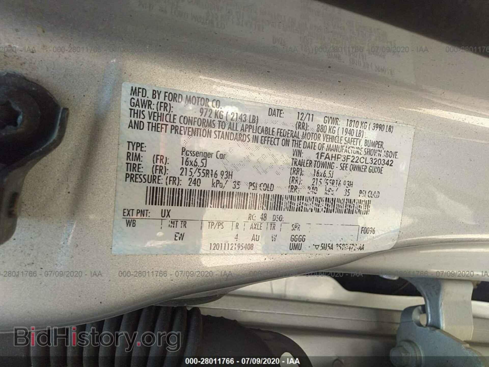 2012 FORD FOCUS - VIN: 1FAHP3F22CL320342 - Photo 9