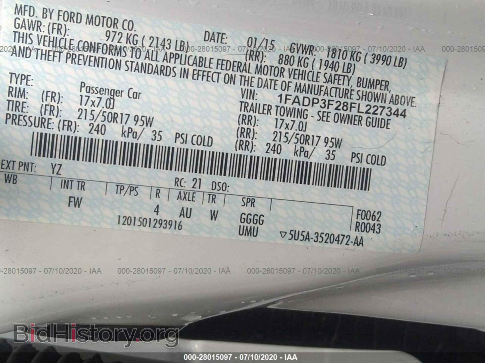 2015 FORD FOCUS - VIN: 1FADP3F28FL227344 - Photo 9