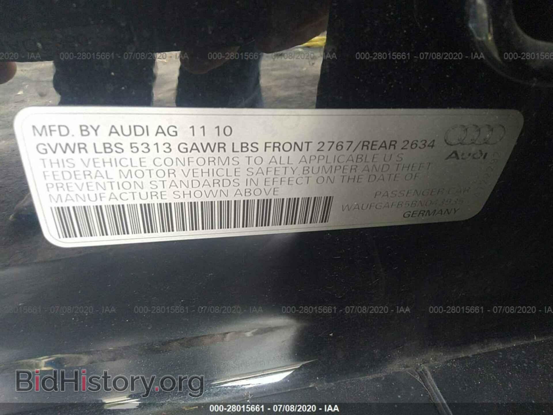 2011 AUDI A6 - VIN: WAUFGAFB5BN043935 - Фото 9