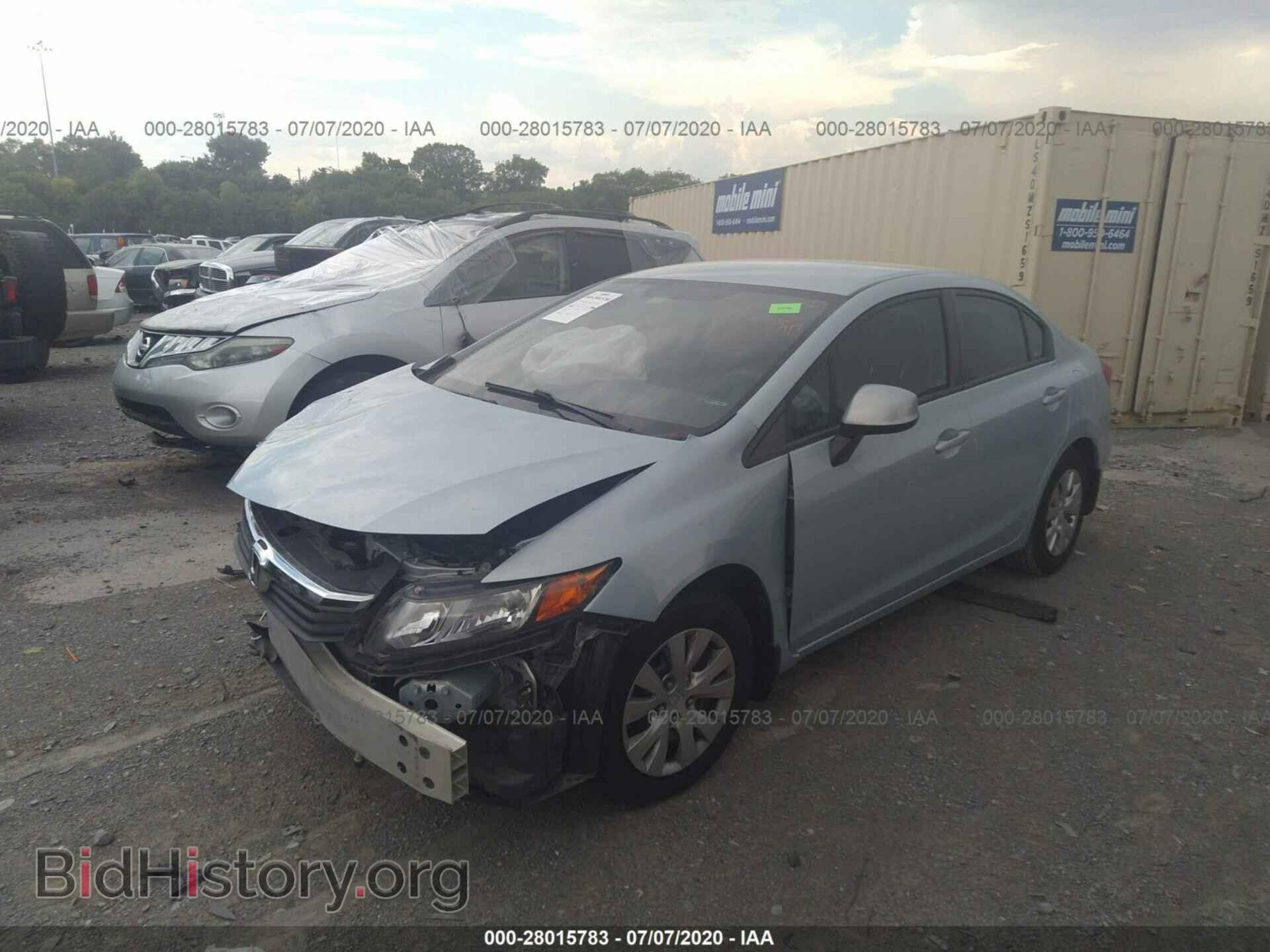 2012 HONDA CIVIC SDN - VIN: JHMFB2F55CS001946 - Фото 2