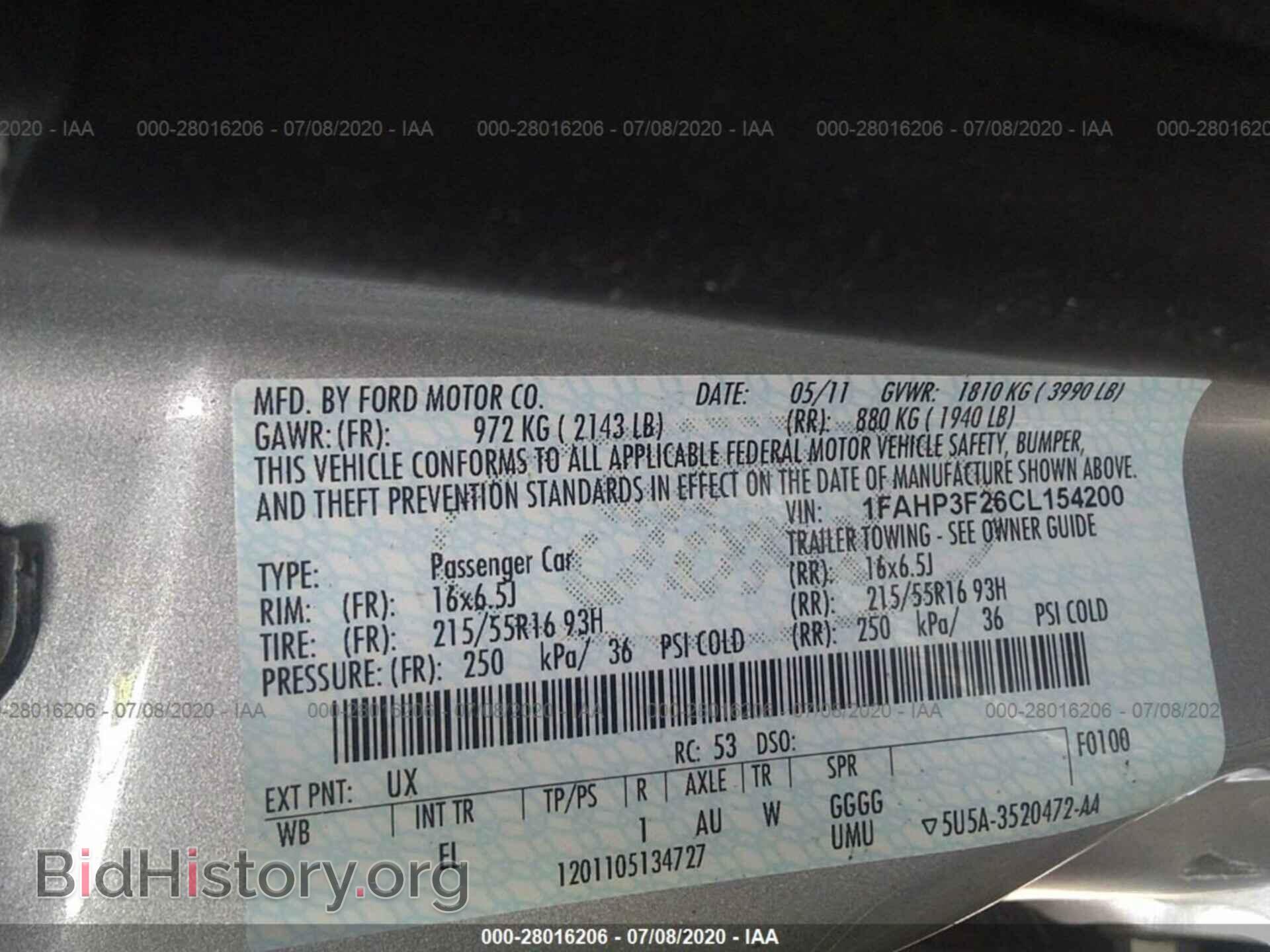 2012 FORD FOCUS - VIN: 1FAHP3F26CL154200 - Фото 9