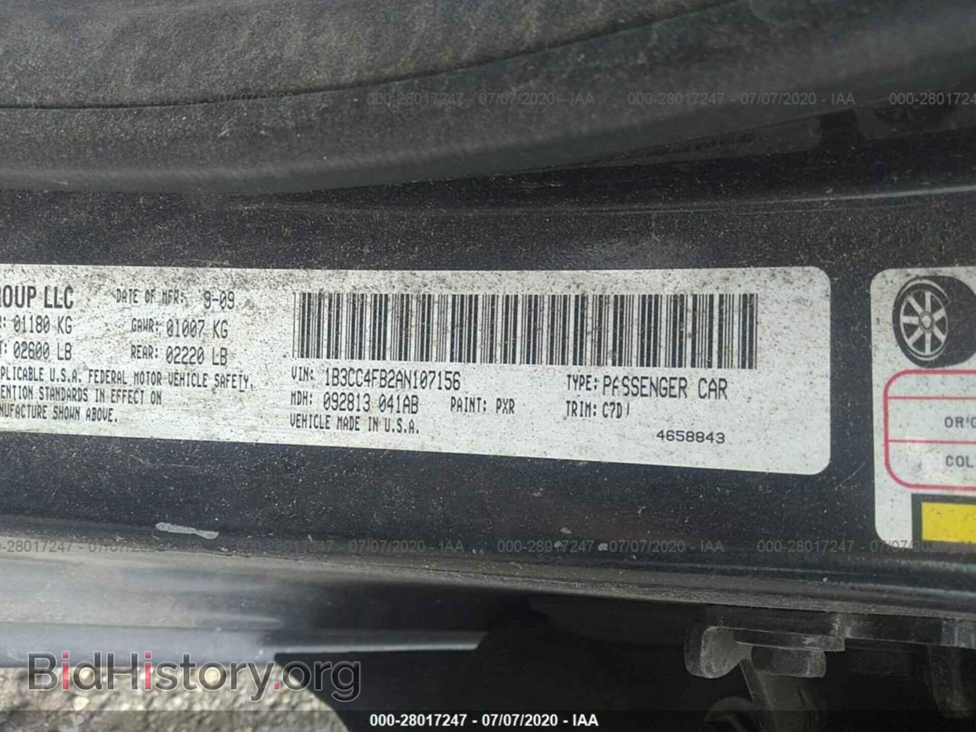 2010 DODGE AVENGER - VIN: 1B3CC4FB2AN107156 - Photo 9