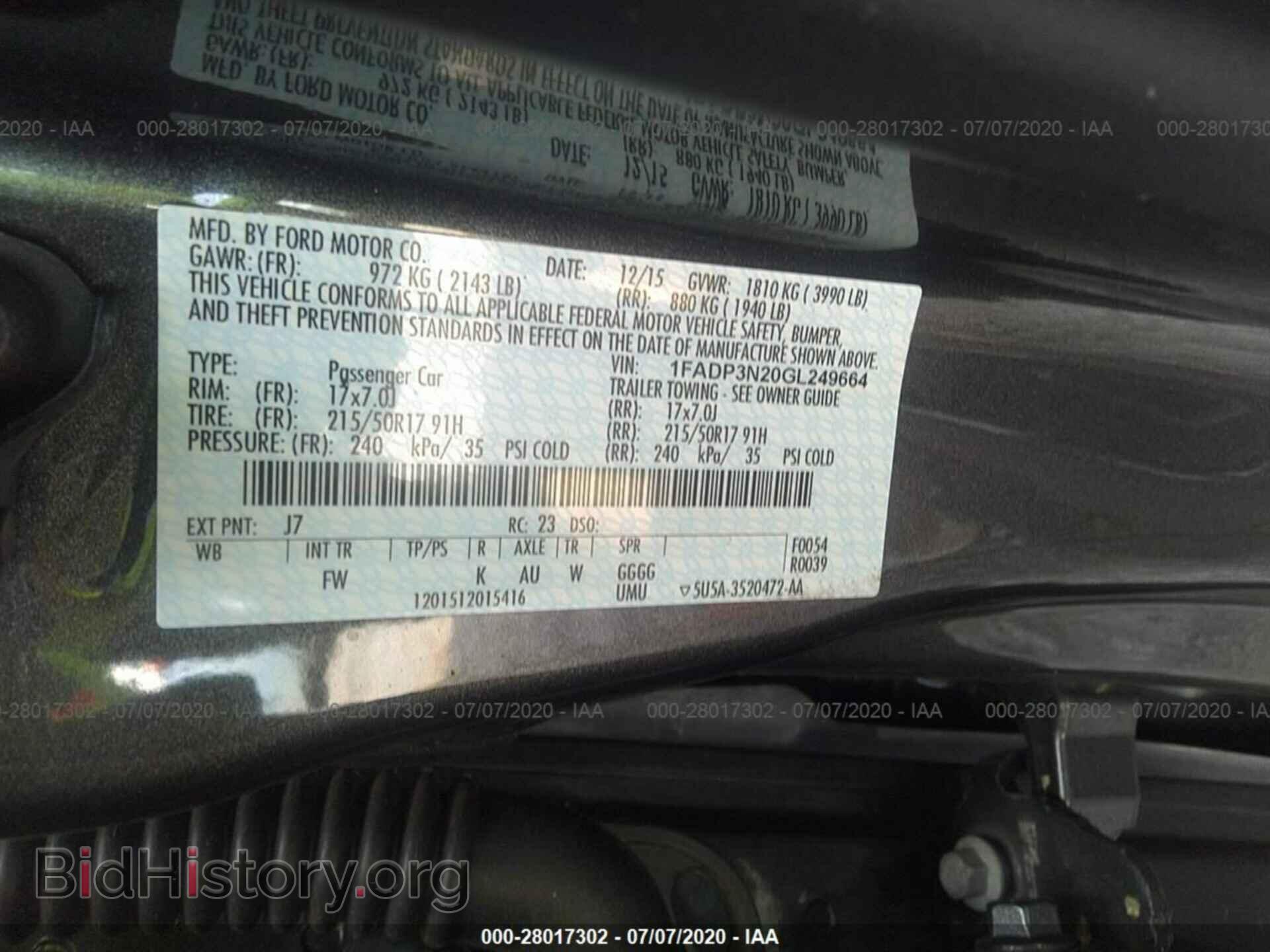 2016 FORD FOCUS - VIN: 1FADP3N20GL249664 - Photo 9