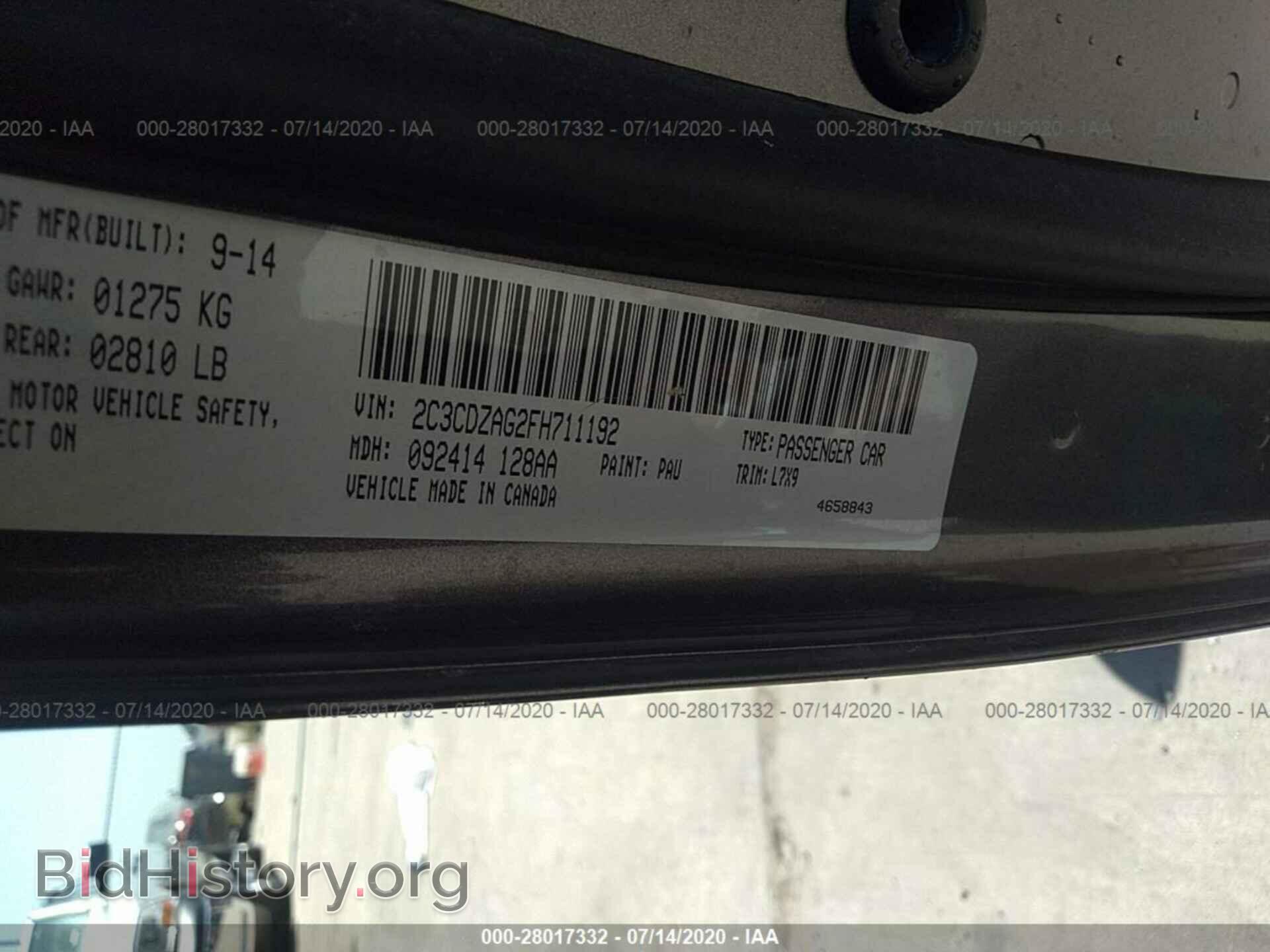 2015 DODGE CHALLENGER - VIN: 2C3CDZAG2FH711192 - Photo 9