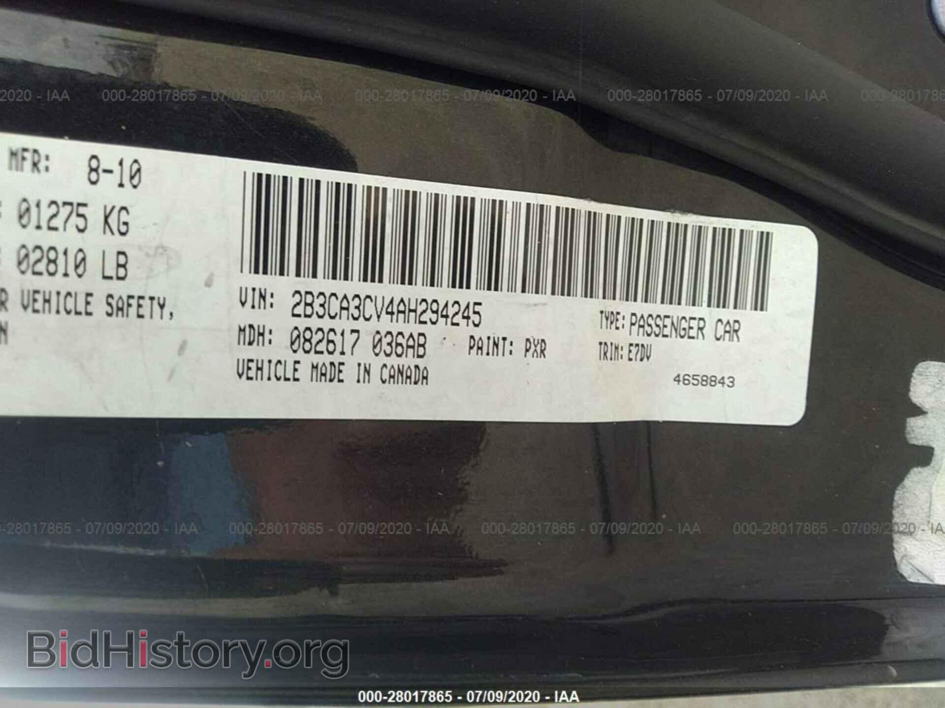 2010 DODGE CHARGER - VIN: 2B3CA3CV4AH294245 - Фото 9