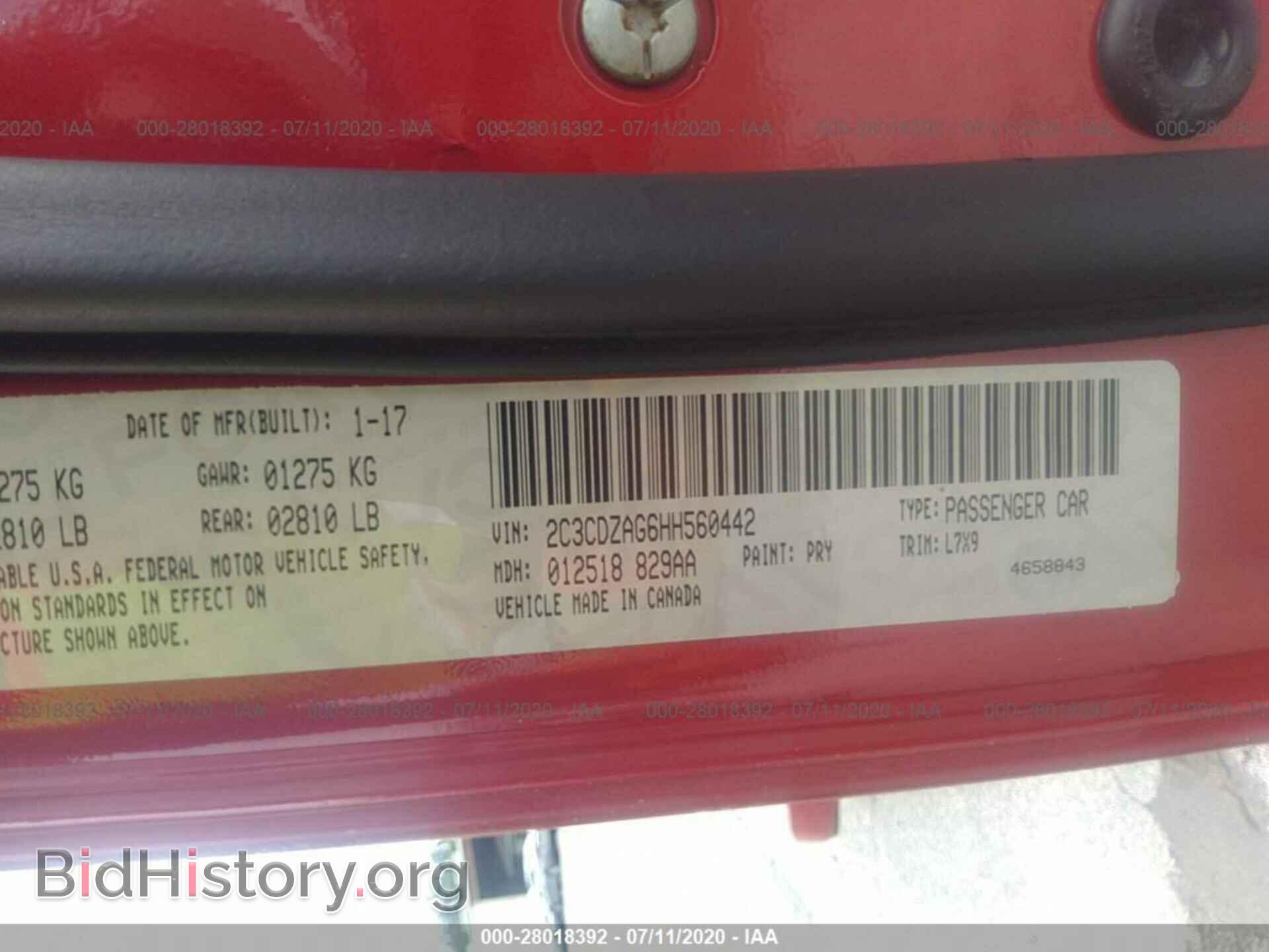 2017 DODGE CHALLENGER - VIN: 2C3CDZAG6HH560442 - Photo 9