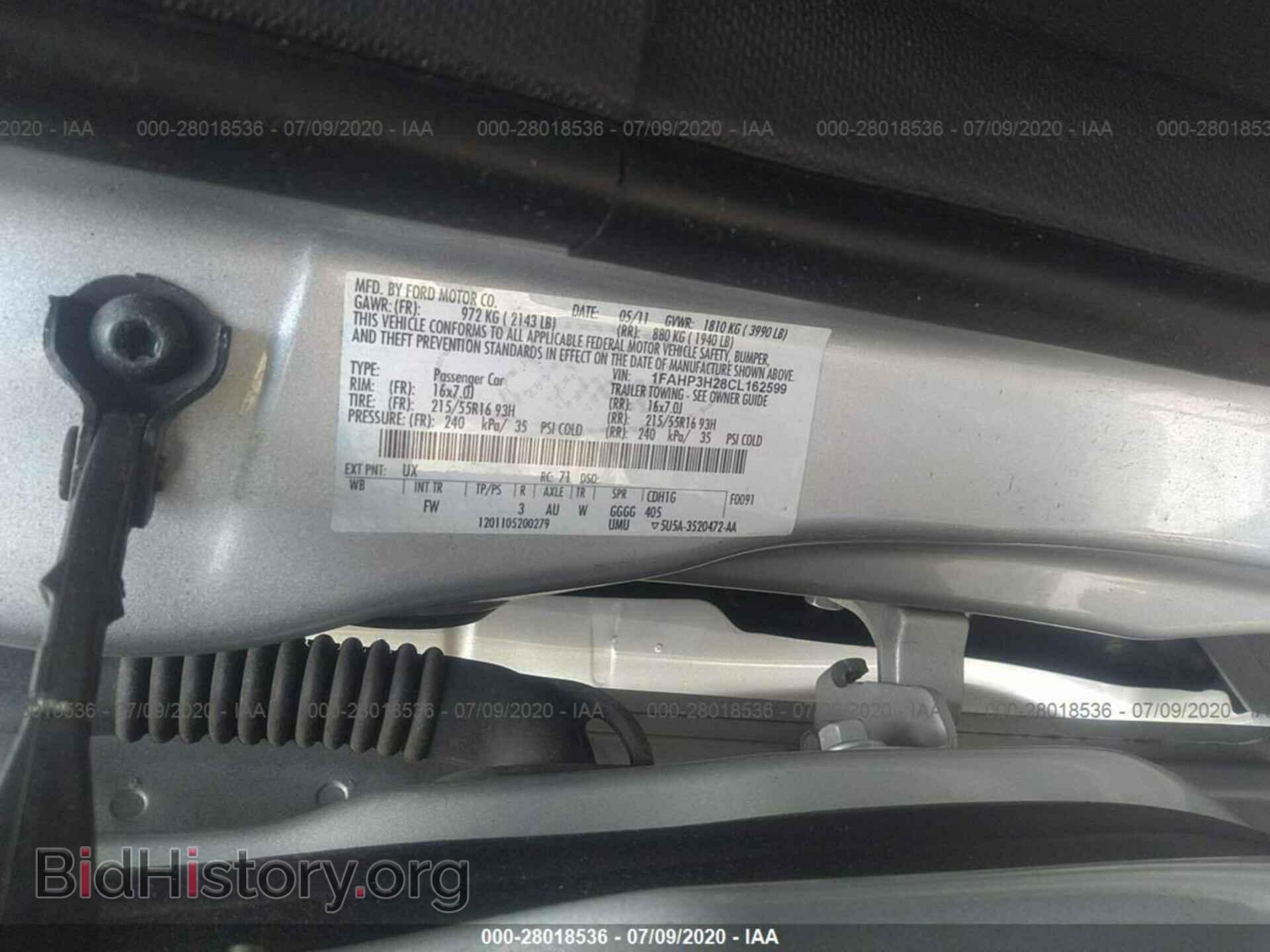 2012 FORD FOCUS - VIN: 1FAHP3H28CL162599 - Photo 9