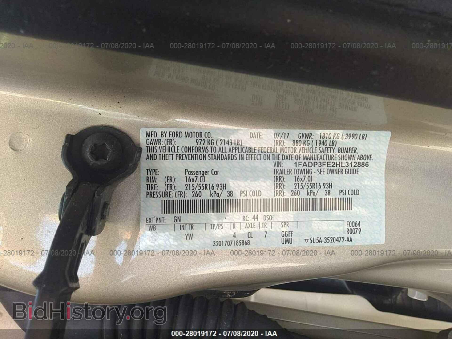 2017 FORD FOCUS - VIN: 1FADP3FE2HL312886 - Photo 9