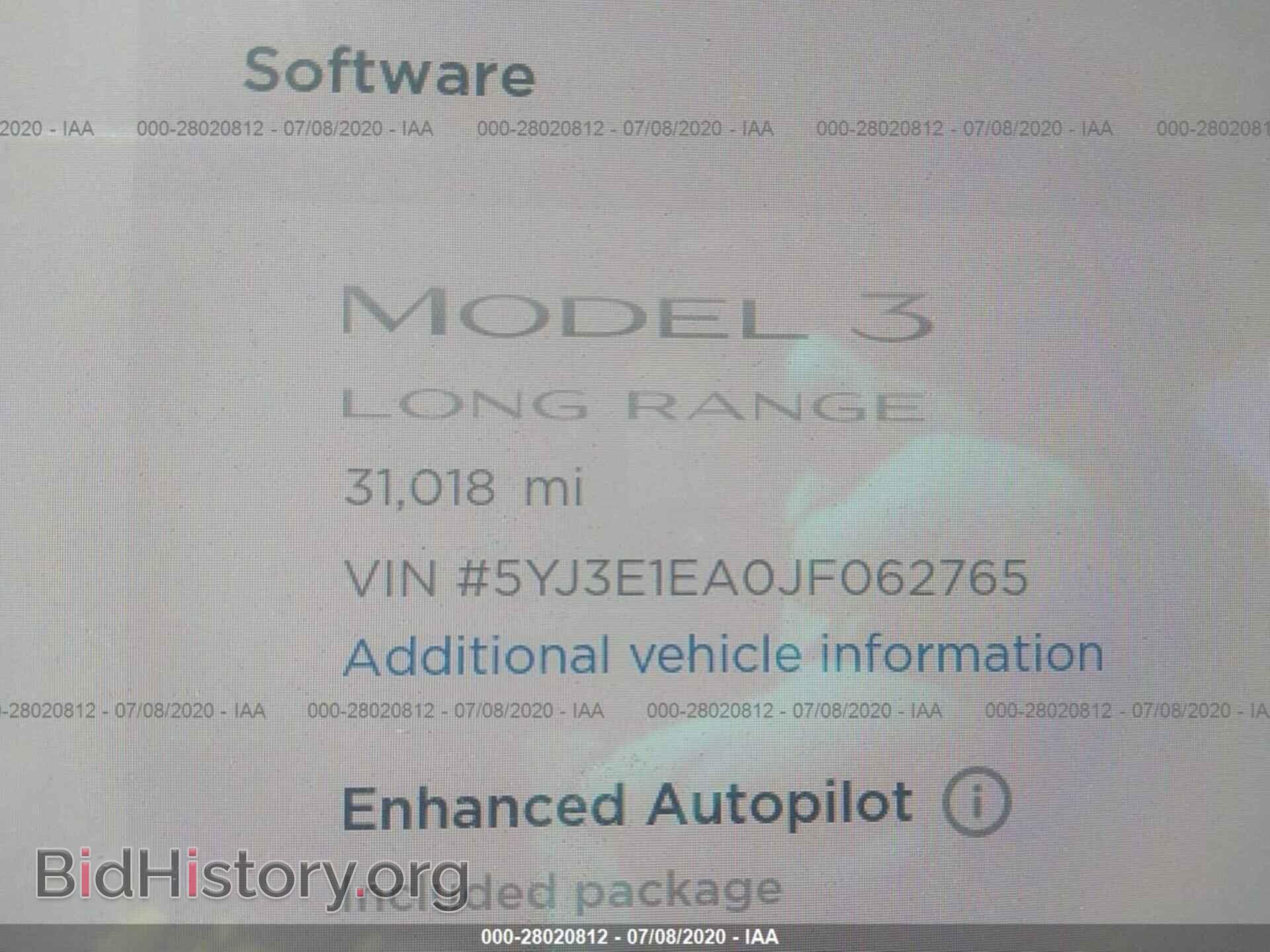 2018 TESLA MODEL 3 - VIN: 5YJ3E1EA0JF062765 - Photo 7