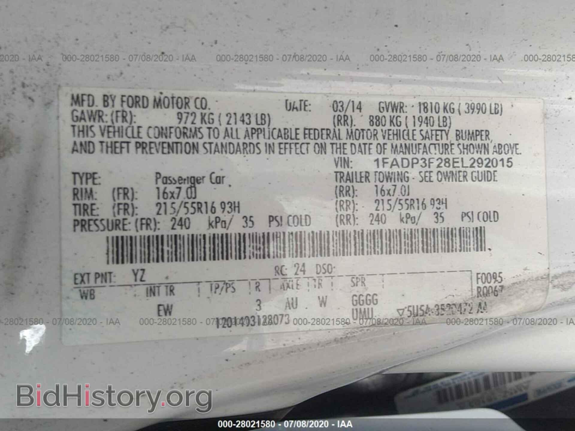 2014 FORD FOCUS - VIN: 1FADP3F28EL292015 - Photo 9