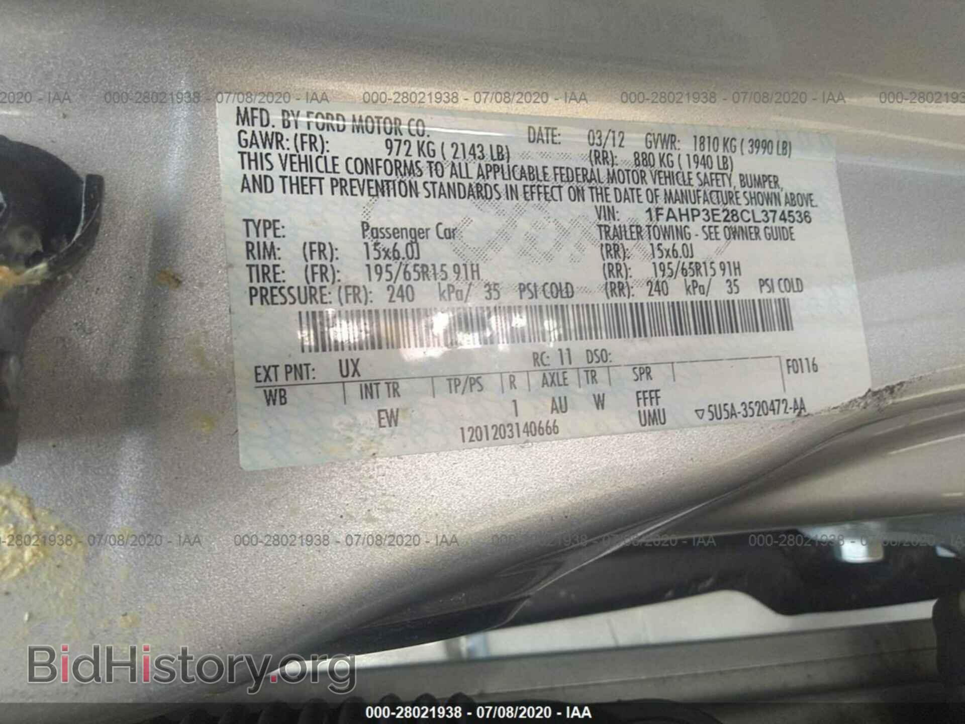 2012 FORD FOCUS - VIN: 1FAHP3E28CL374536 - Photo 9