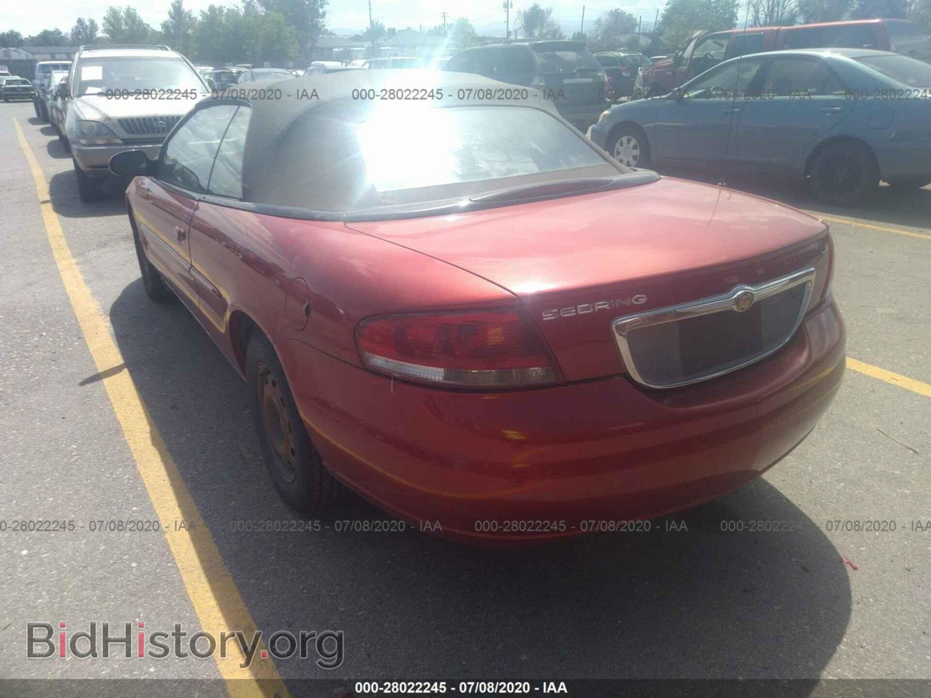 2002 CHRYSLER SEBRING - VIN: 1C3EL45X72N187130 - Фото 3